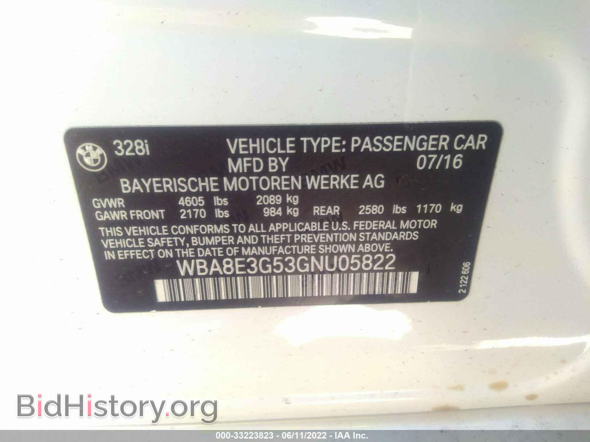 2016 BMW 3 SERIES - VIN: WBA8E3G53GNU05822 - Фото 9