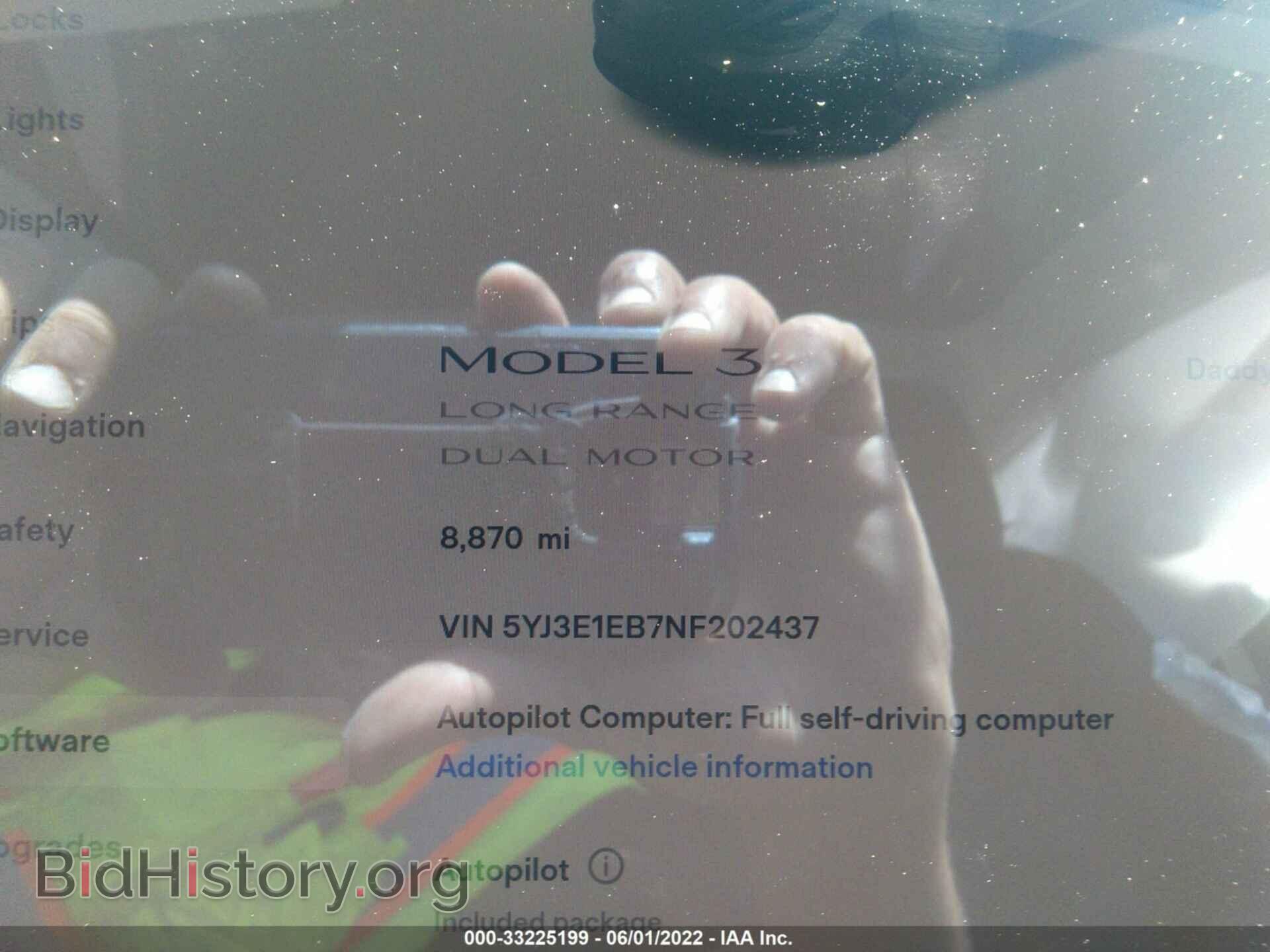 2022 TESLA MODEL 3 - VIN: 5YJ3E1EB7NF202437 - Фото 7