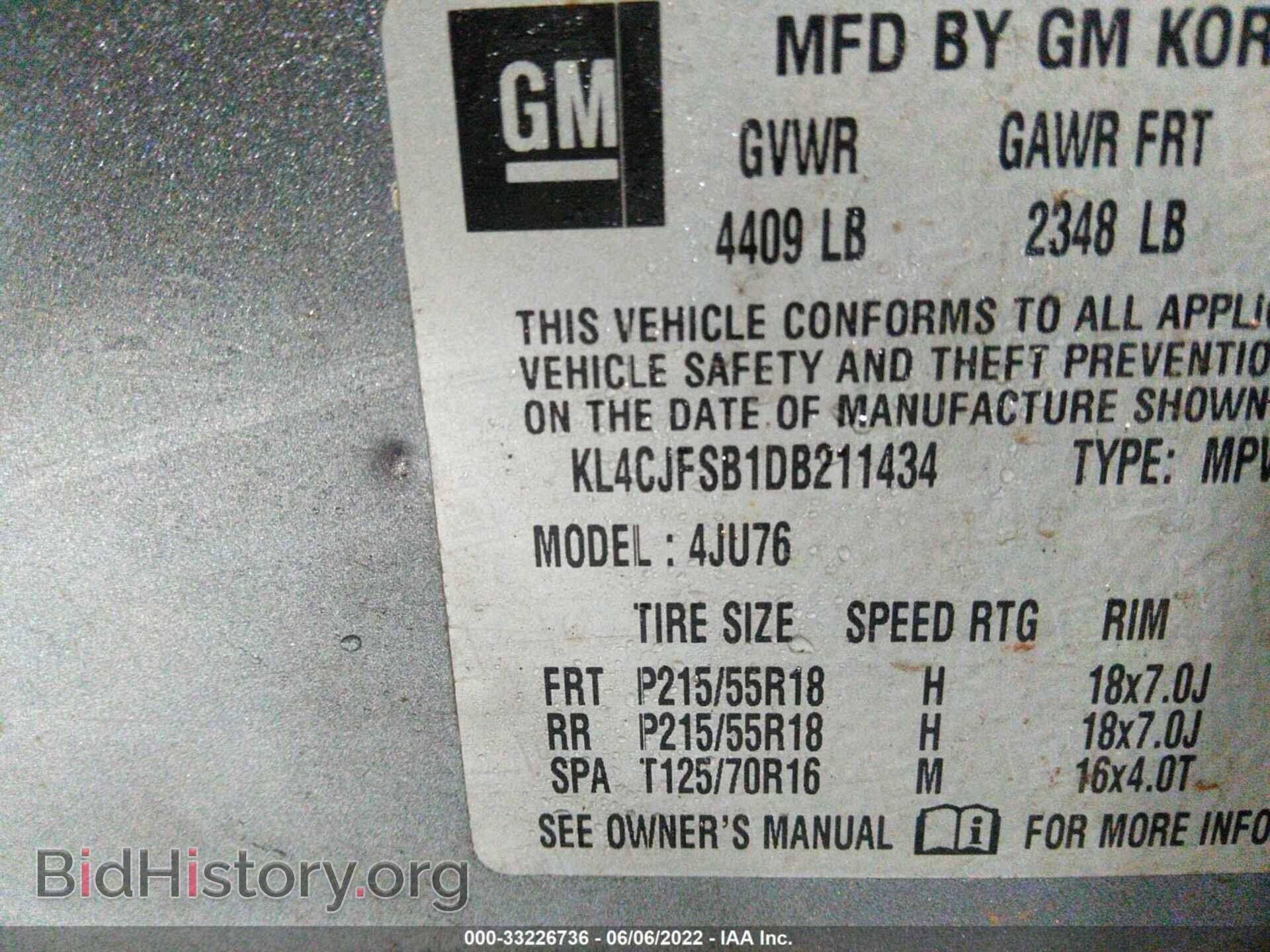 2013 BUICK ENCORE - VIN: KL4CJFSB1DB211434 - Photo 9