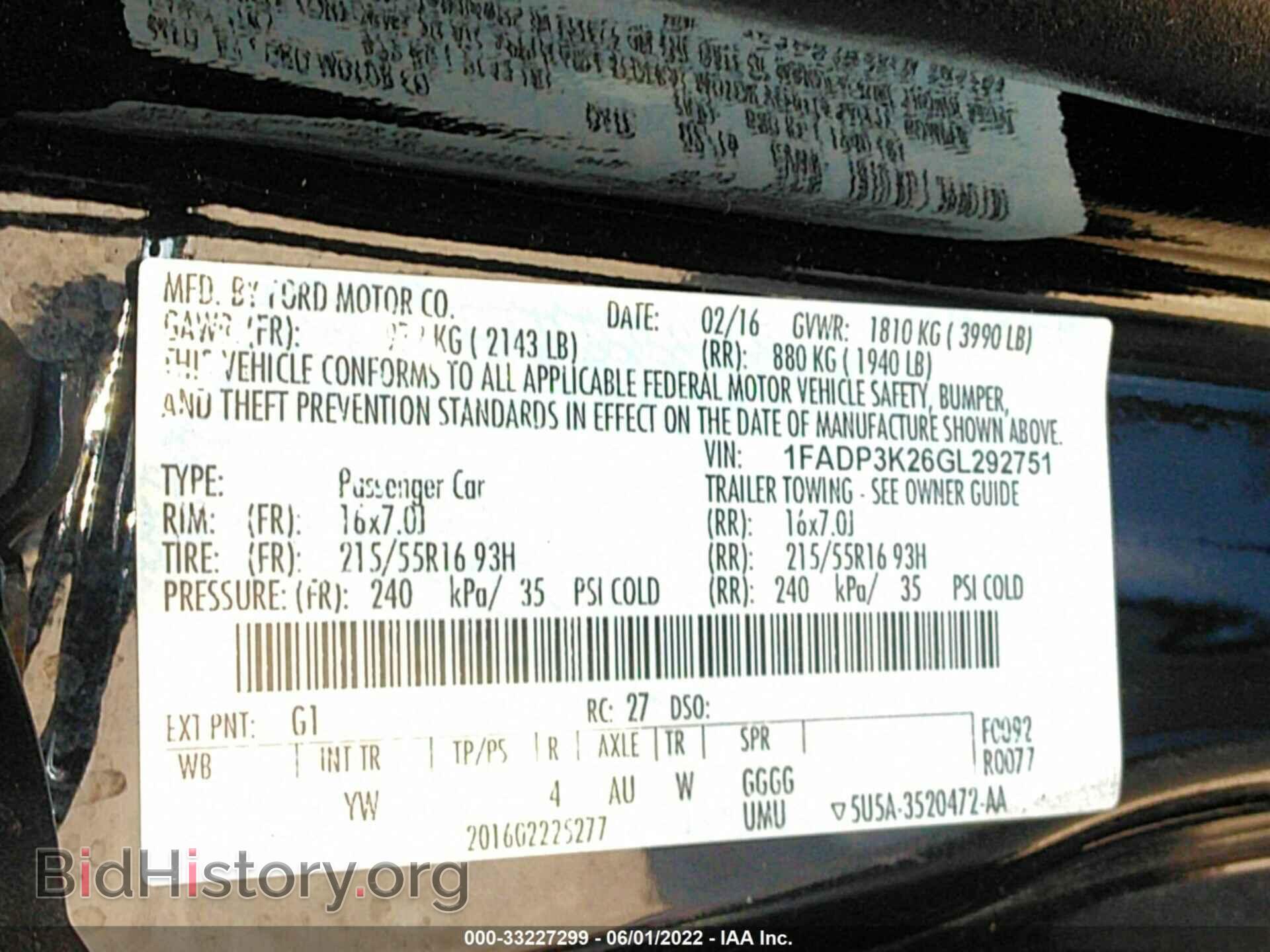 2016 FORD FOCUS - VIN: 1FADP3K26GL292751 - Фото 9