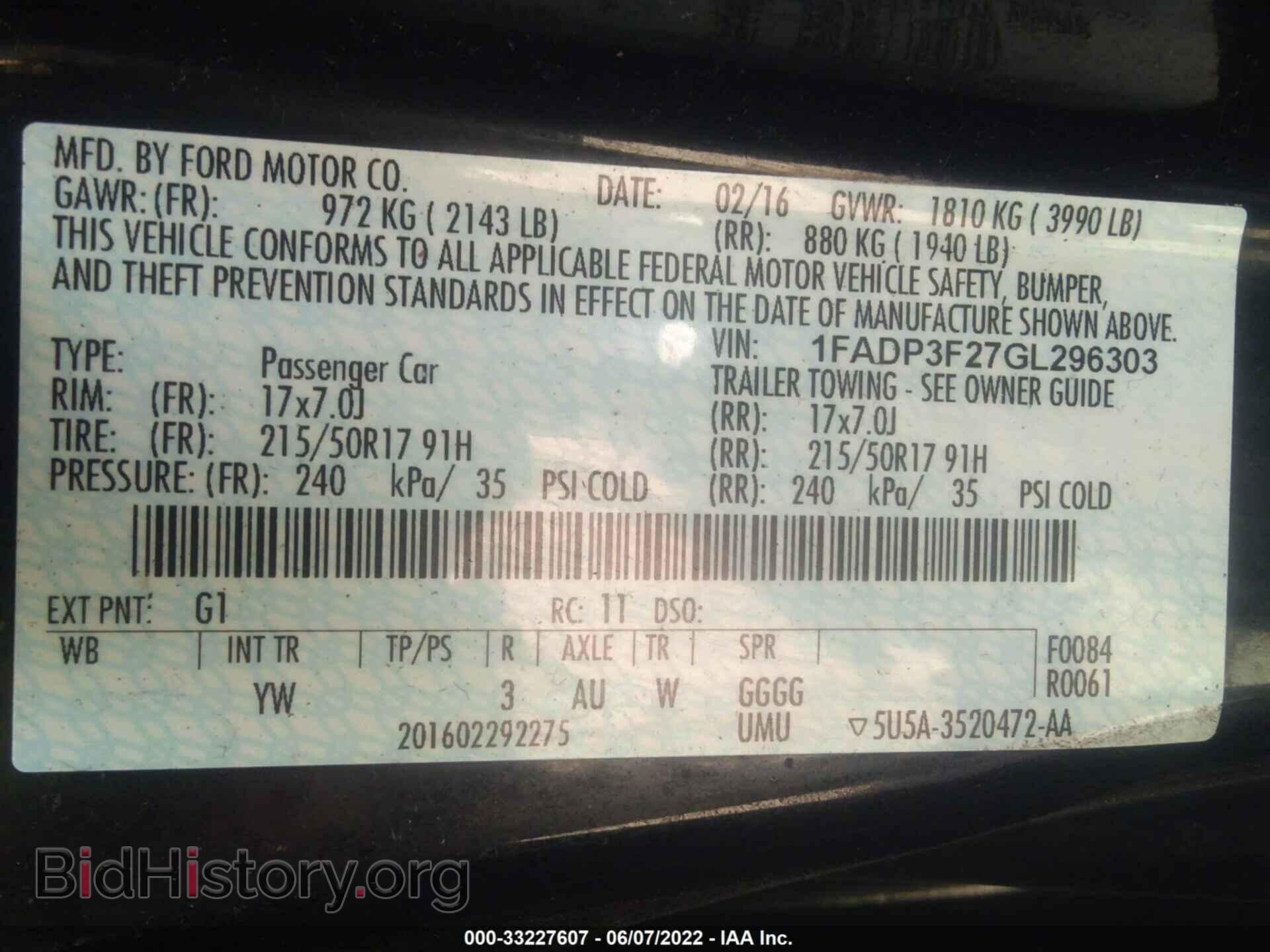 2016 FORD FOCUS - VIN: 1FADP3F27GL296303 - Photo 9
