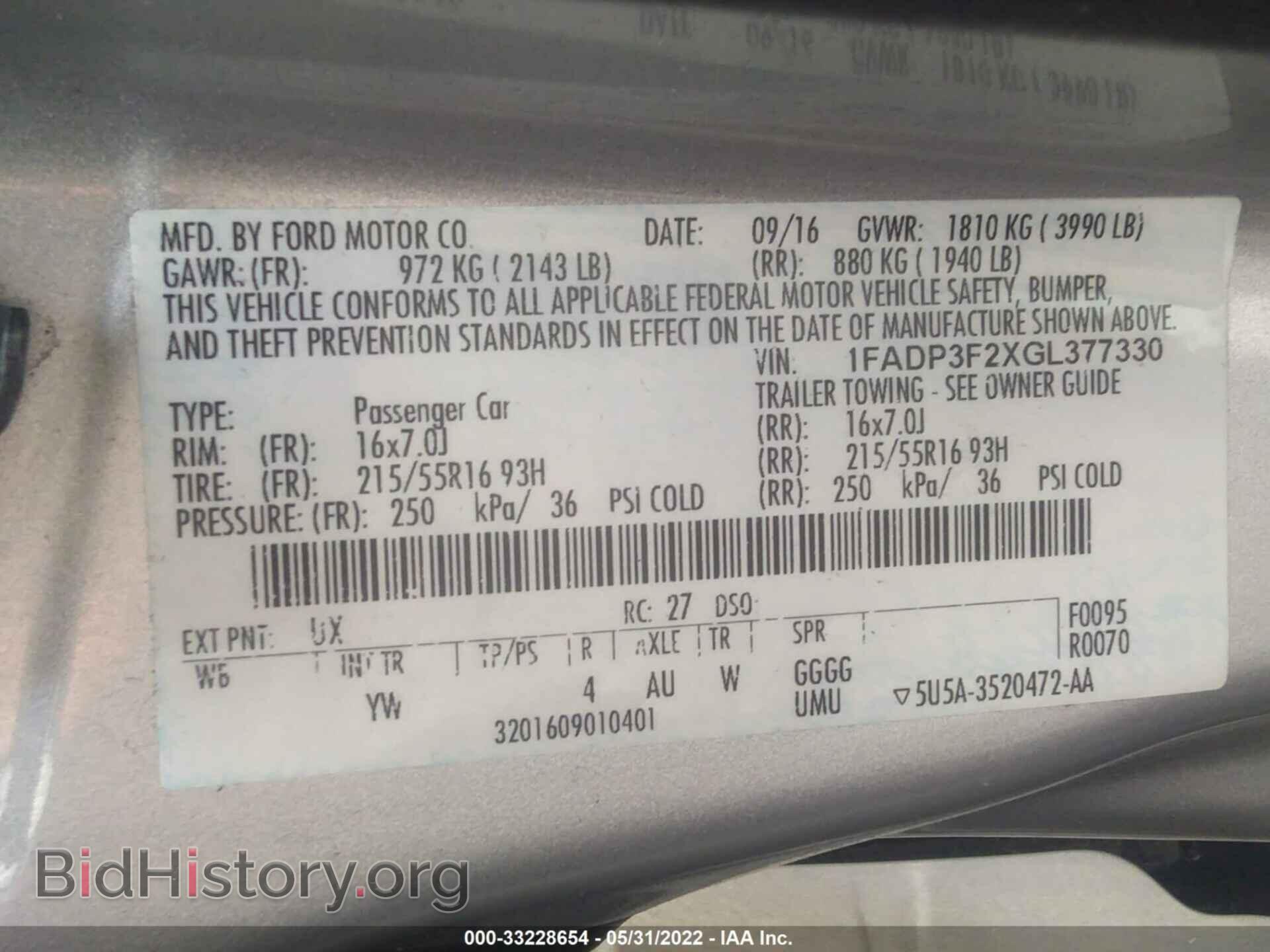 2016 FORD FOCUS - VIN: 1FADP3F2XGL377330 - Photo 9
