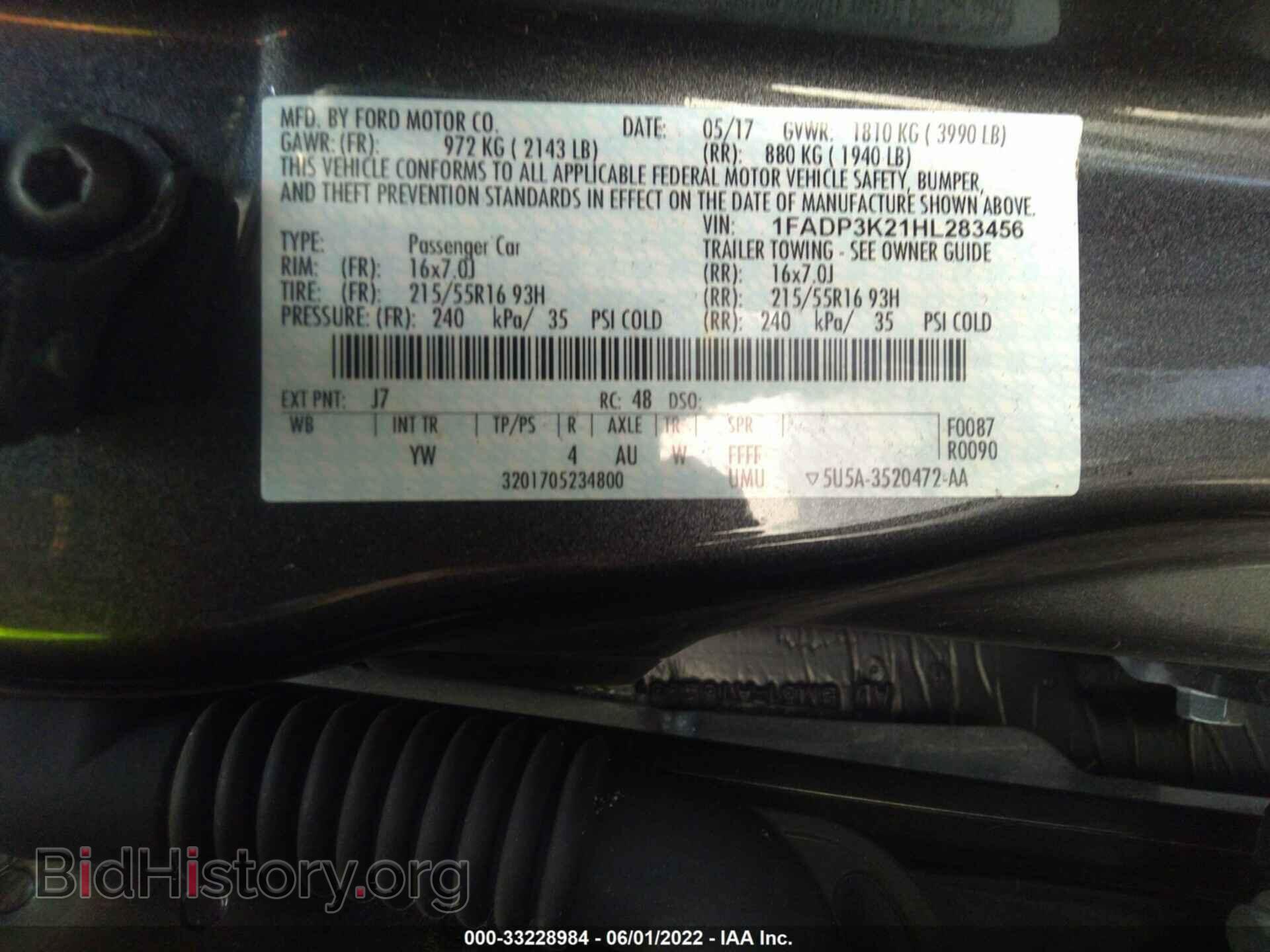 2017 FORD FOCUS - VIN: 1FADP3K21HL283456 - Фото 9