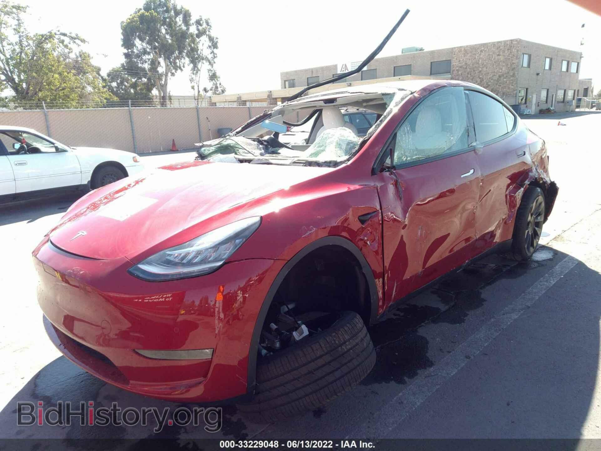 2022 TESLA MODEL Y - VIN: 7SAYGDEE8NF418909 - Фото 2