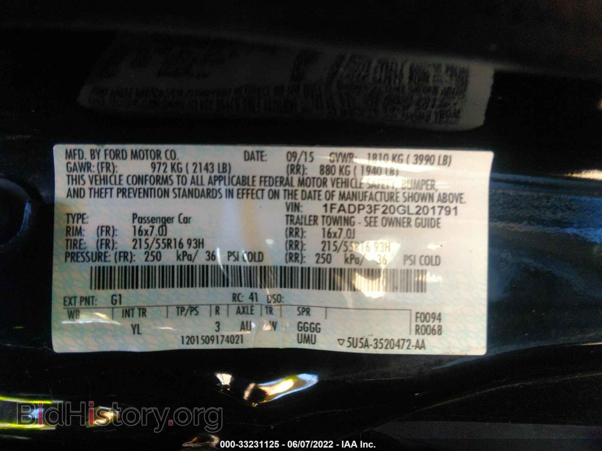 2016 FORD FOCUS - VIN: 1FADP3F20GL201791 - Фото 9