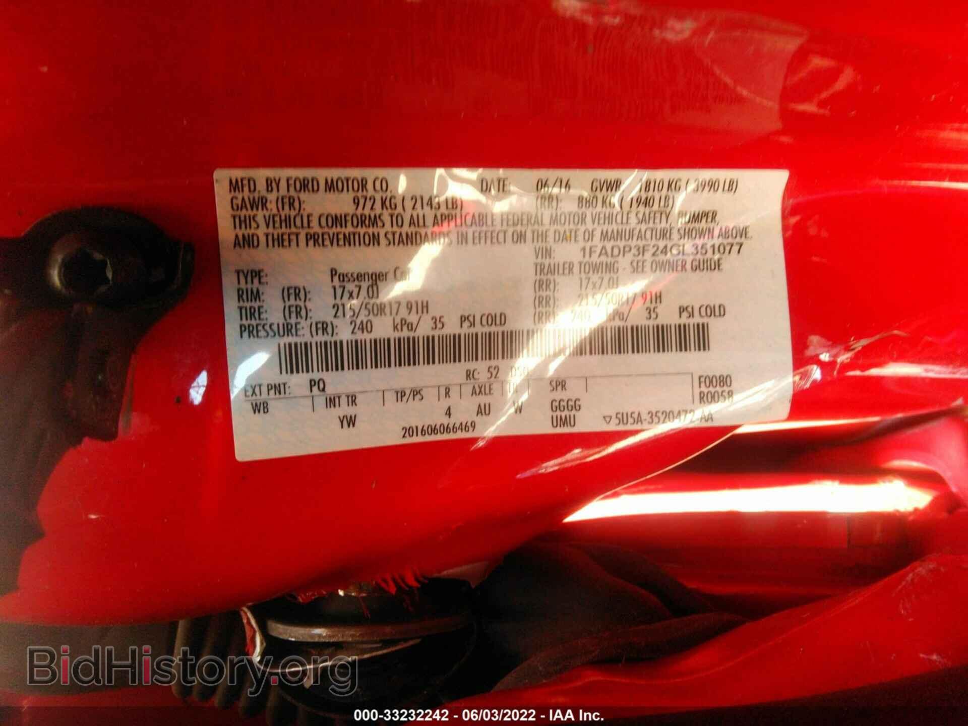 2016 FORD FOCUS - VIN: 1FADP3F24GL351077 - Photo 9