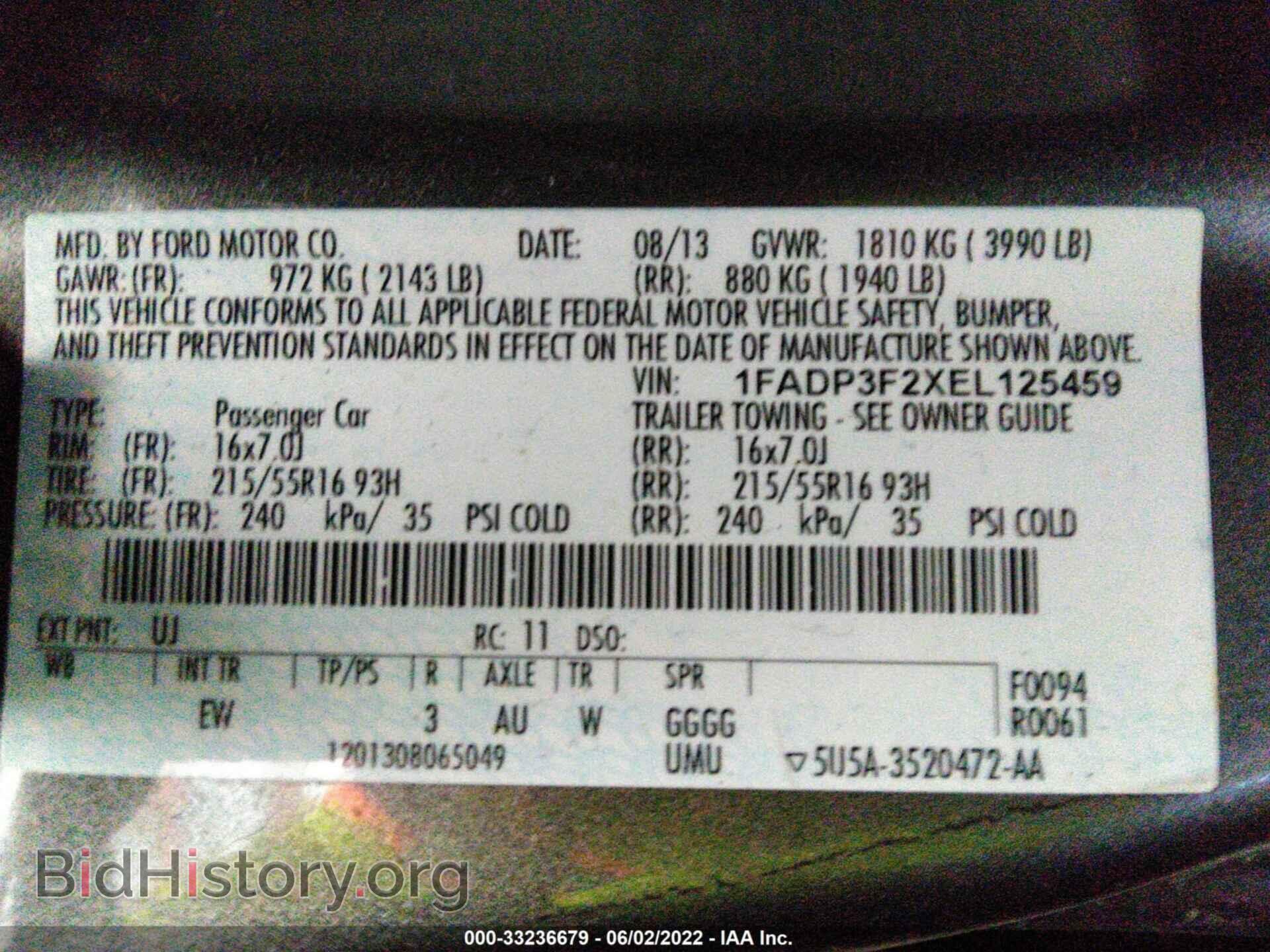 2014 FORD FOCUS - VIN: 1FADP3F2XEL125459 - Photo 9
