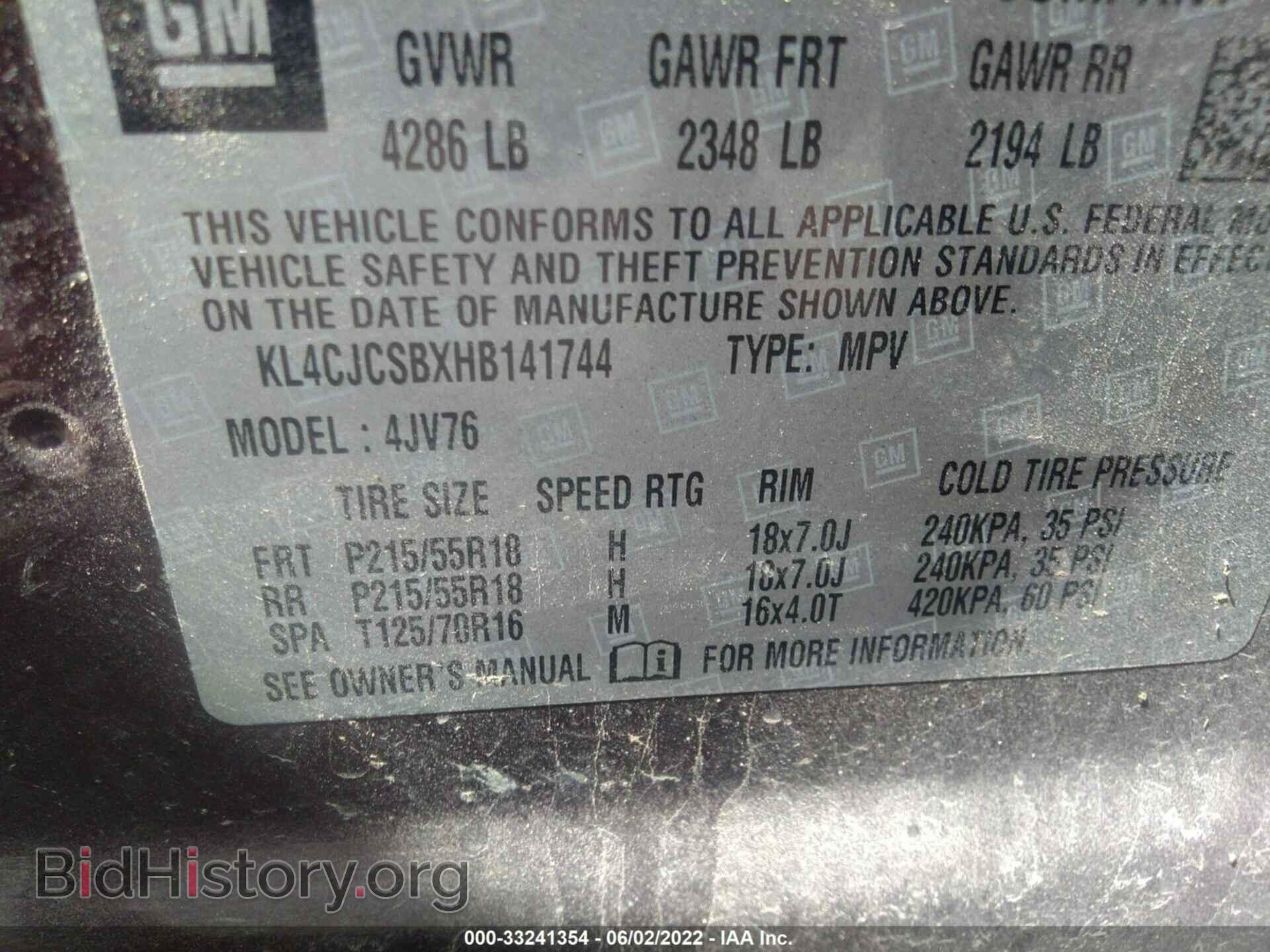 2017 BUICK ENCORE - VIN: KL4CJCSBXHB141744 - Photo 9