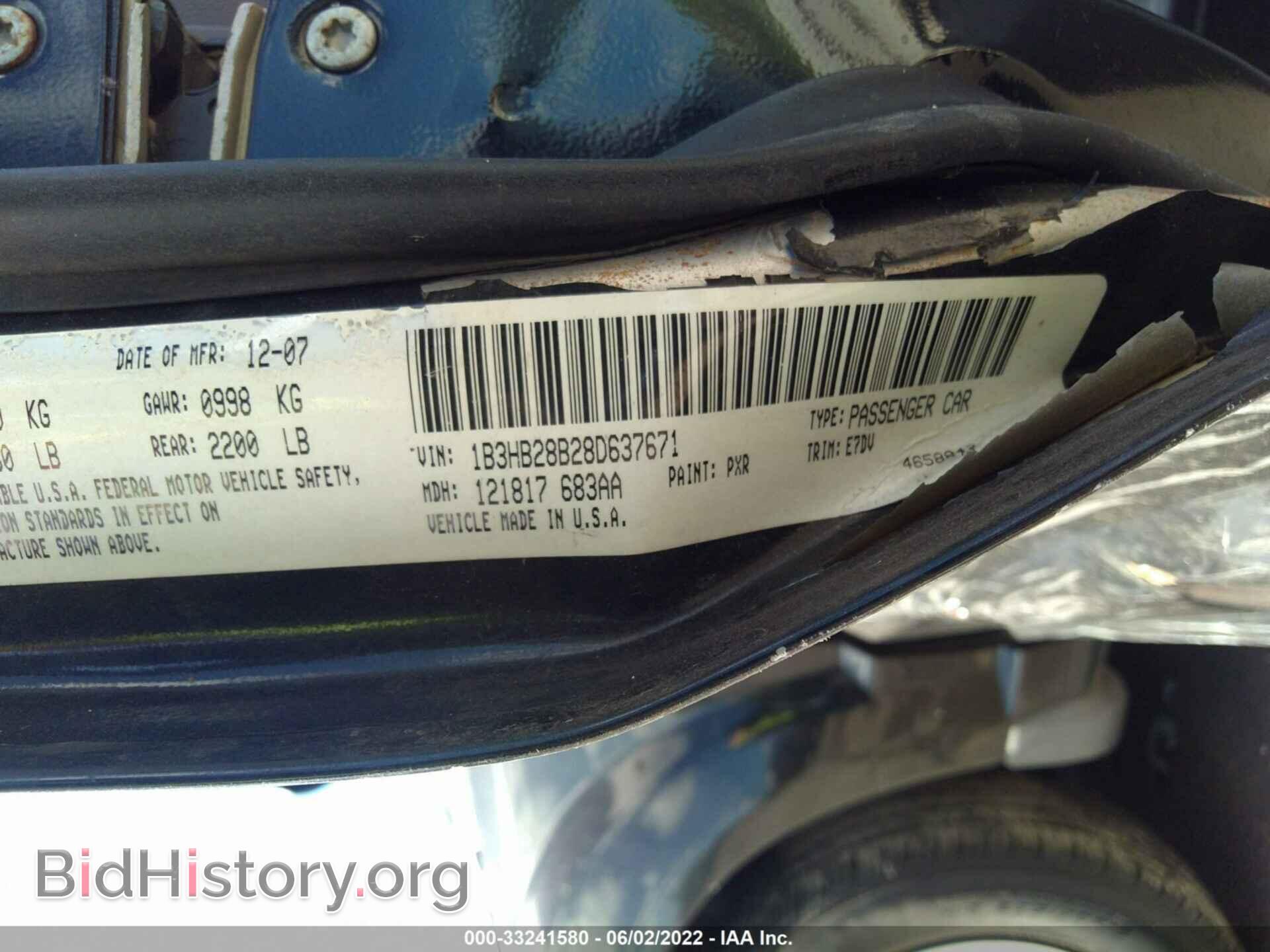 2008 DODGE CALIBER - VIN: 1B3HB28B28D637671 - Photo 9