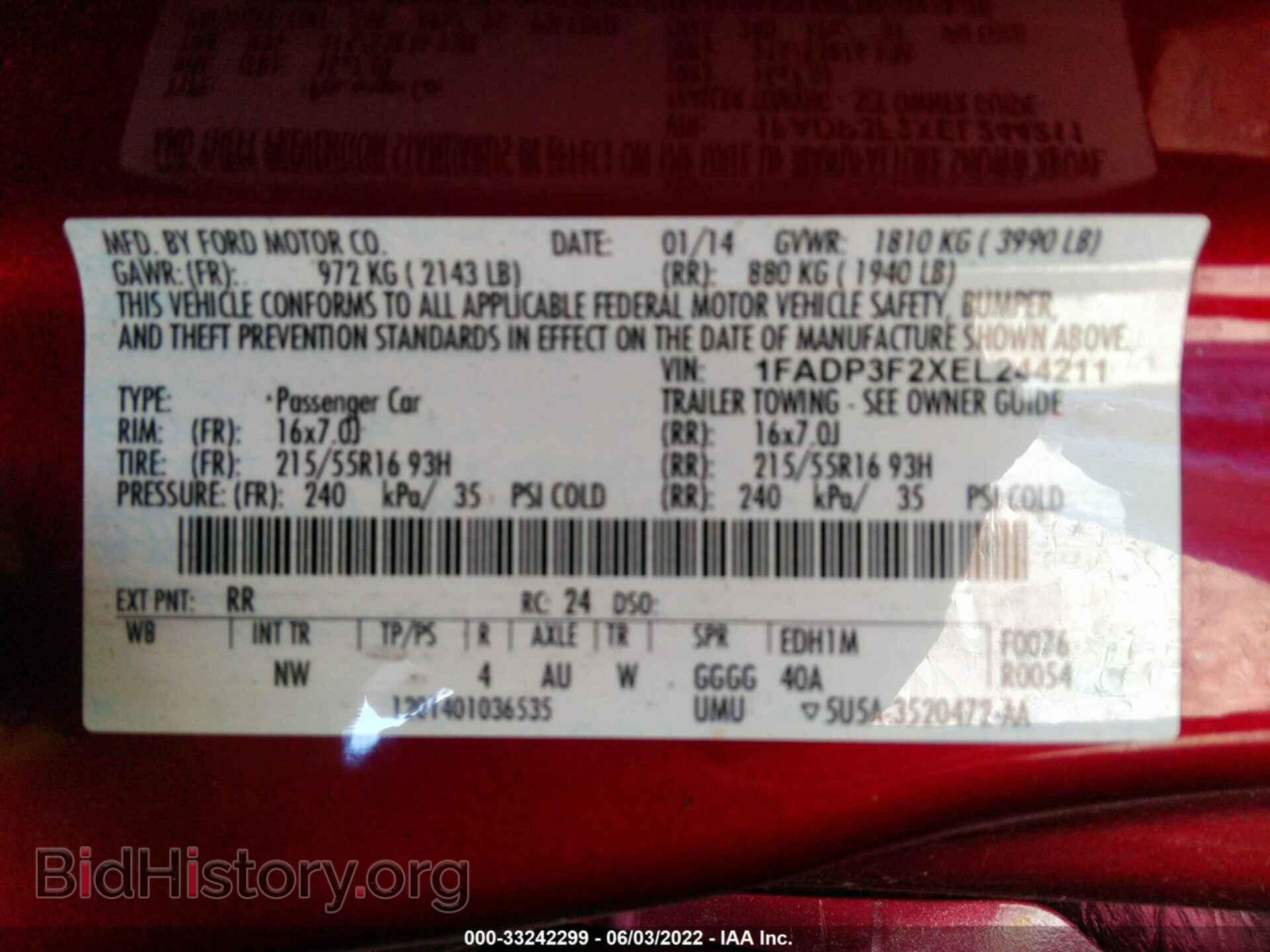2014 FORD FOCUS - VIN: 1FADP3F2XEL244211 - Photo 9