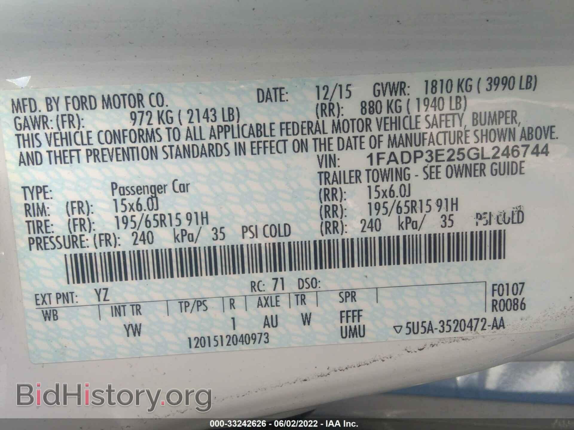 2016 FORD FOCUS - VIN: 1FADP3E25GL246744 - Photo 9