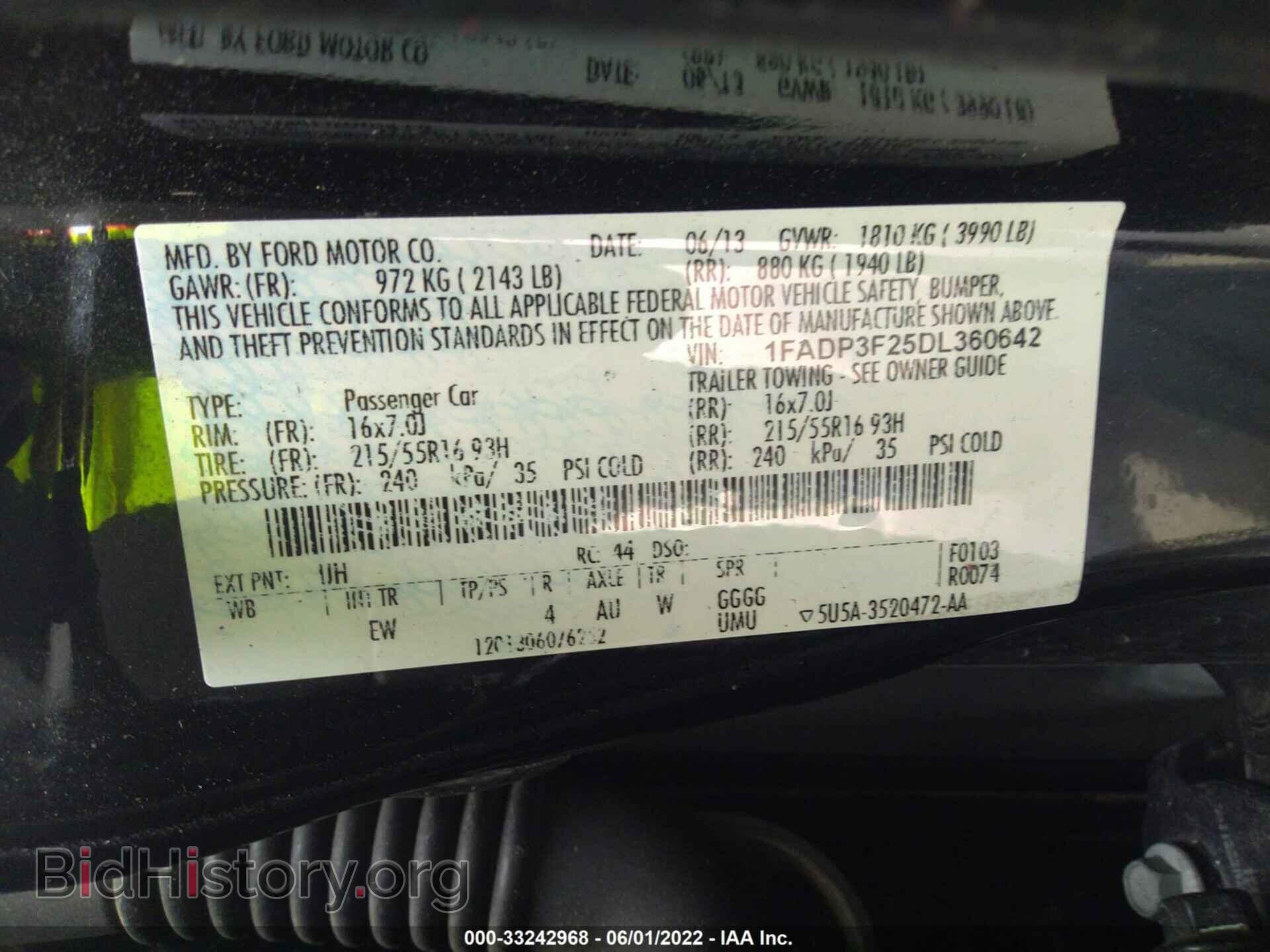 2013 FORD FOCUS - VIN: 1FADP3F25DL360642 - Фото 9