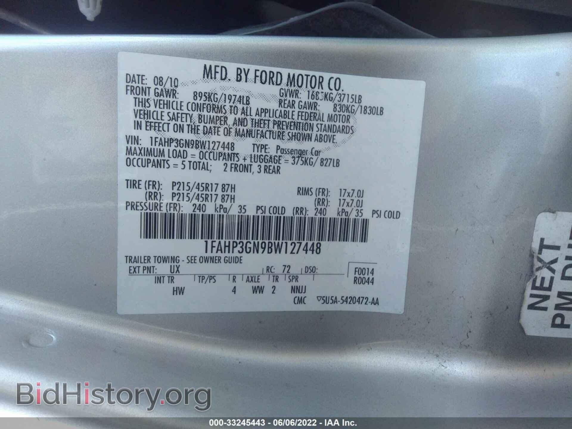 2011 FORD FOCUS - VIN: 1FAHP3GN9BW127448 - Фото 9