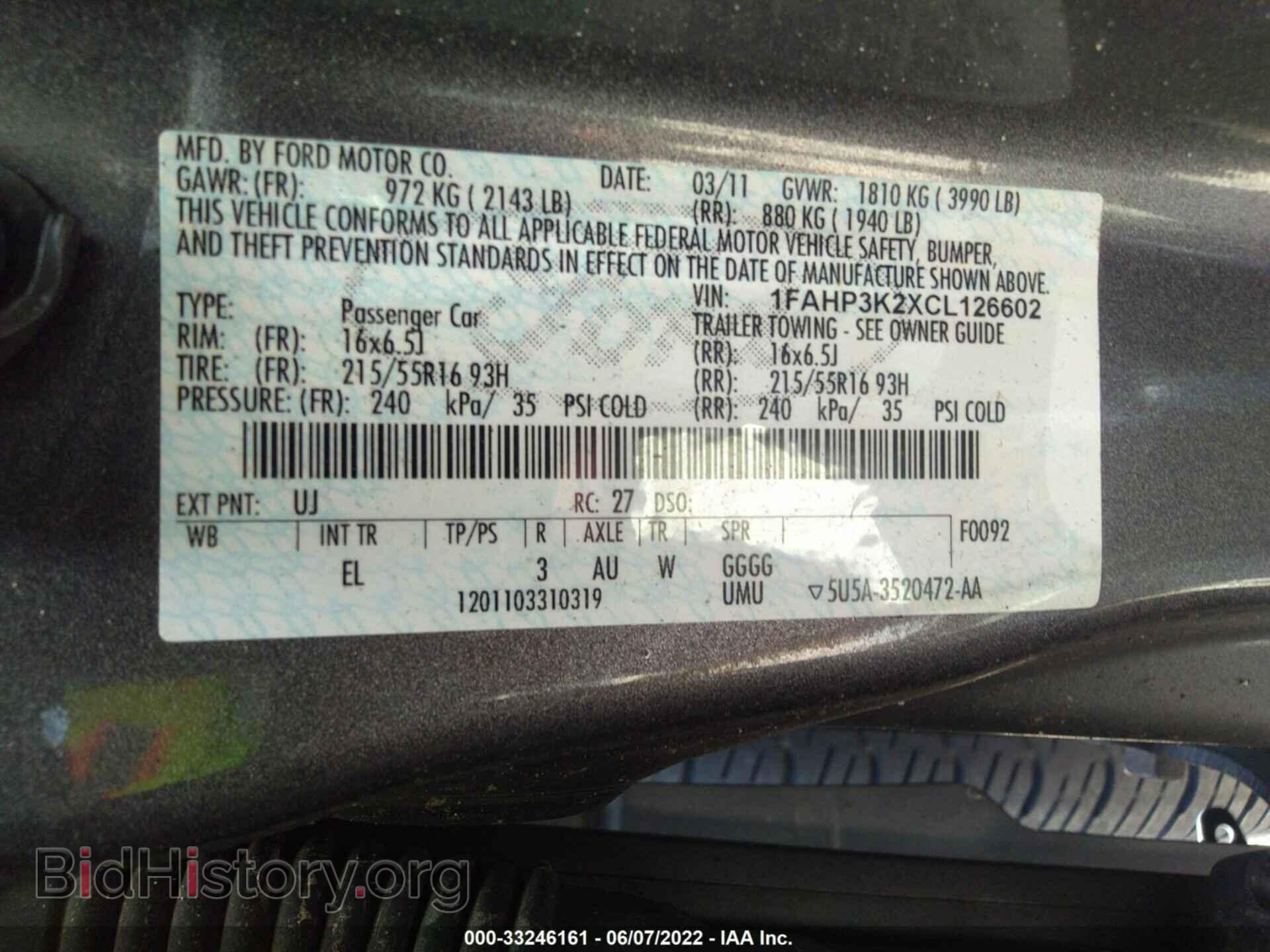 2012 FORD FOCUS - VIN: 1FAHP3K2XCL126602 - Photo 9