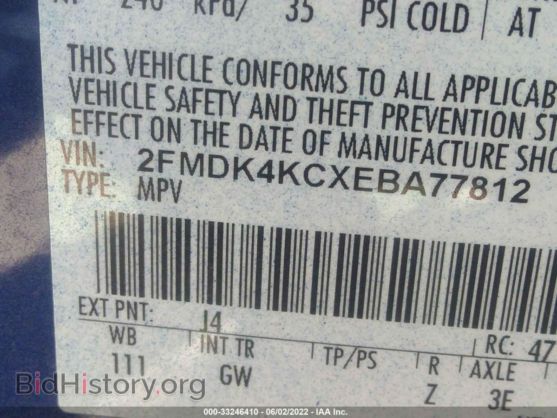 2014 FORD EDGE - VIN: 2FMDK4KCXEBA77812 - Photo 9
