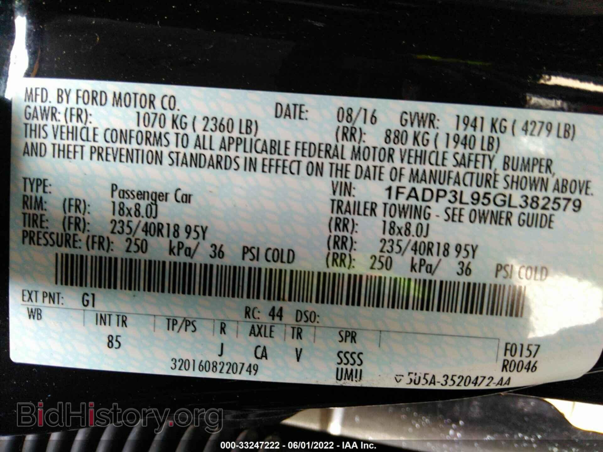 2016 FORD FOCUS - VIN: 1FADP3L95GL382579 - Фото 9