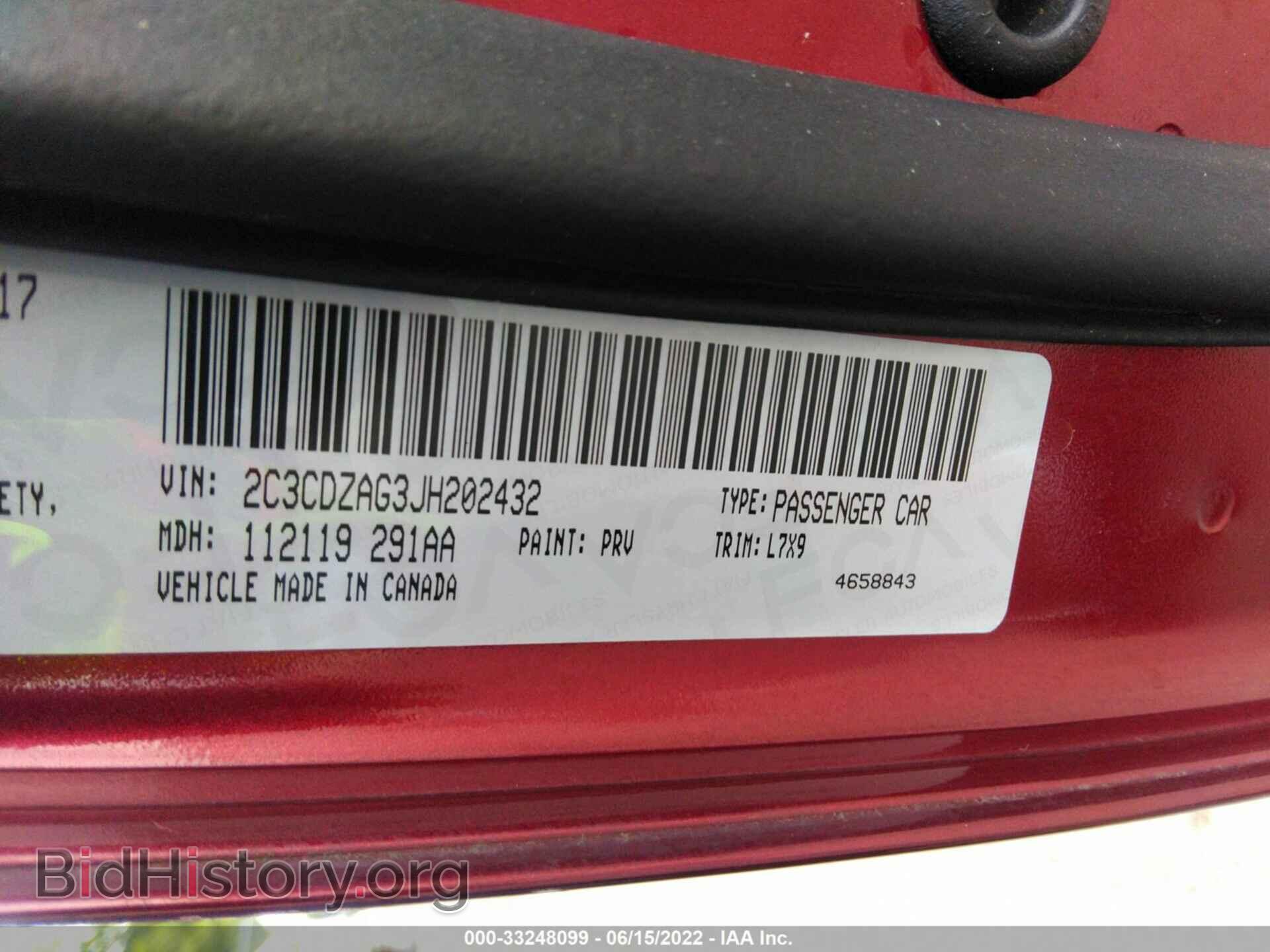 2018 DODGE CHALLENGER - VIN: 2C3CDZAG3JH202432 - Фото 9