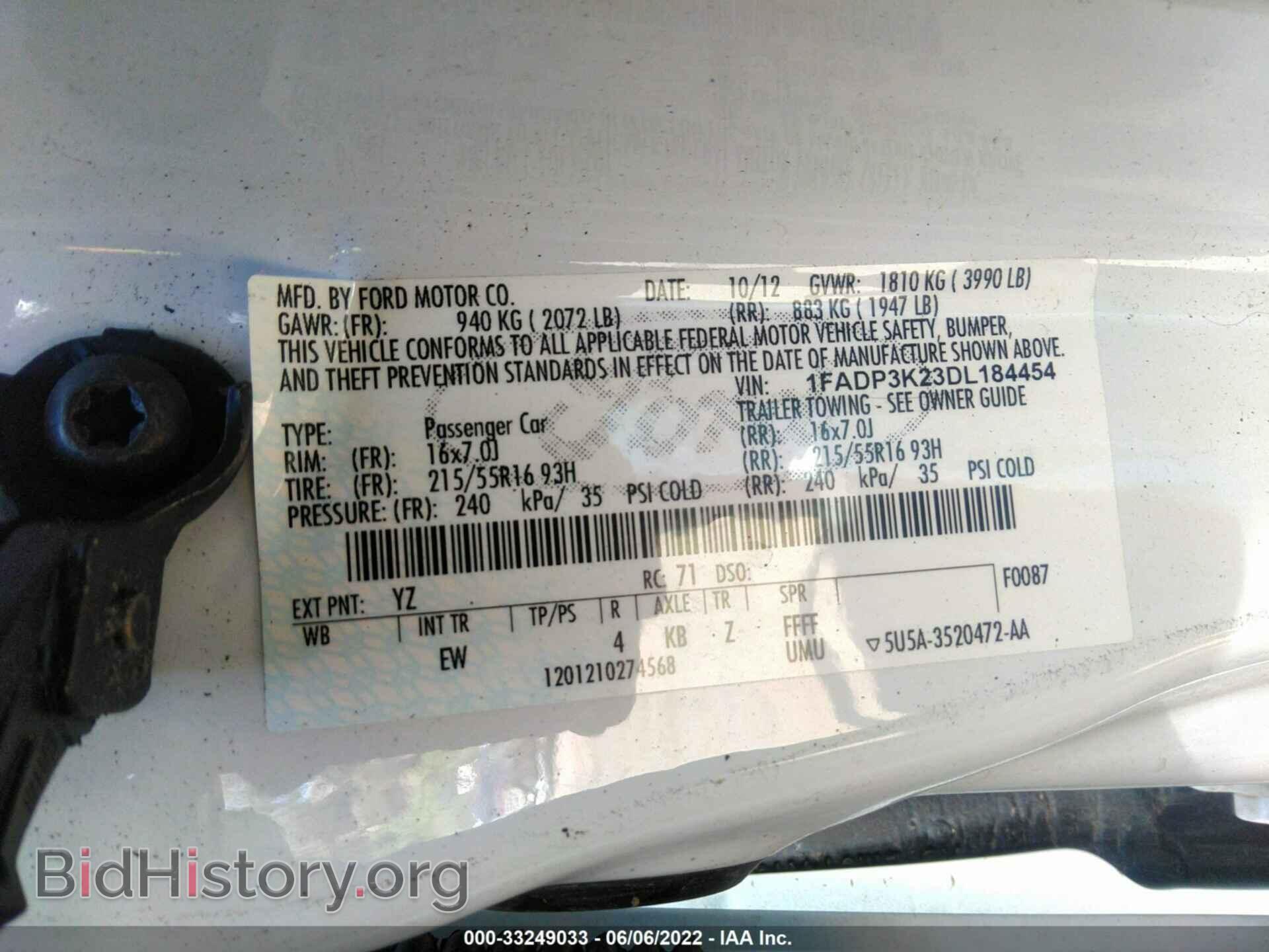 2013 FORD FOCUS - VIN: 1FADP3K23DL184454 - Photo 9