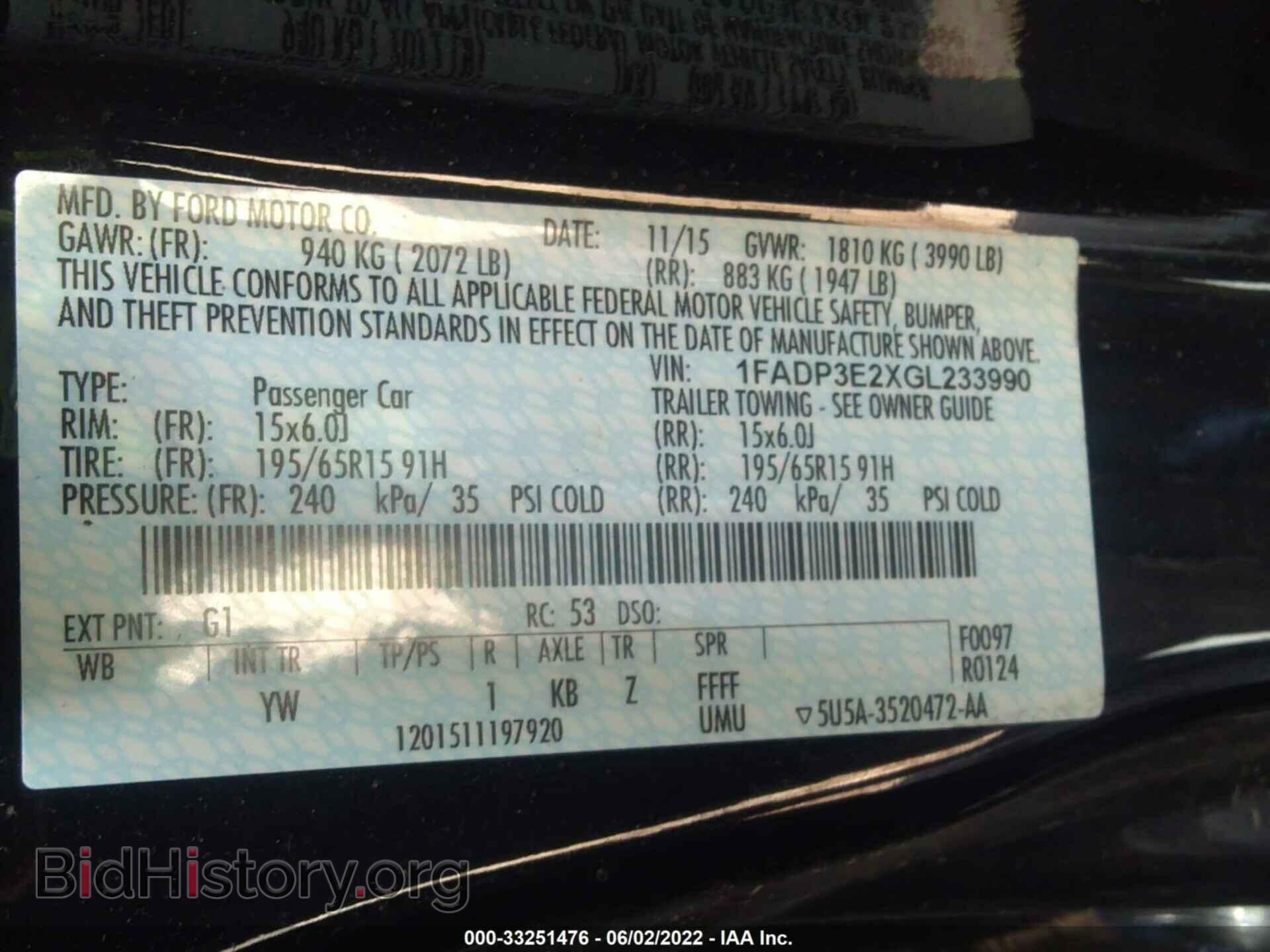 2016 FORD FOCUS - VIN: 1FADP3E2XGL233990 - Photo 9