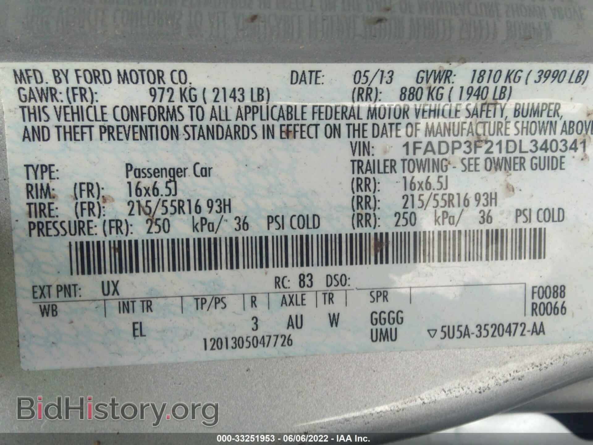 2013 FORD FOCUS - VIN: 1FADP3F21DL340341 - Фото 9