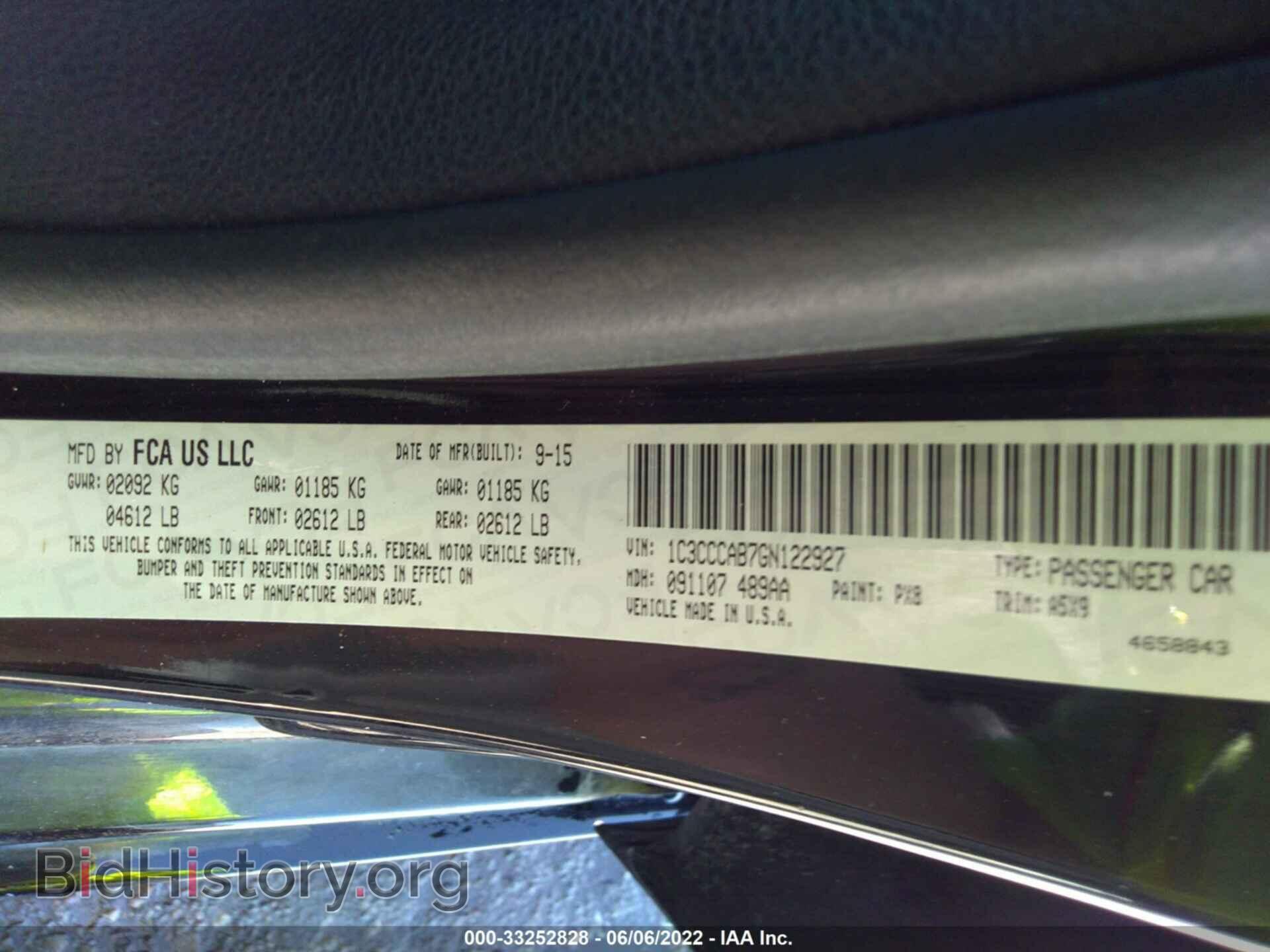 2016 CHRYSLER 200 - VIN: 1C3CCCAB7GN122927 - Фото 9