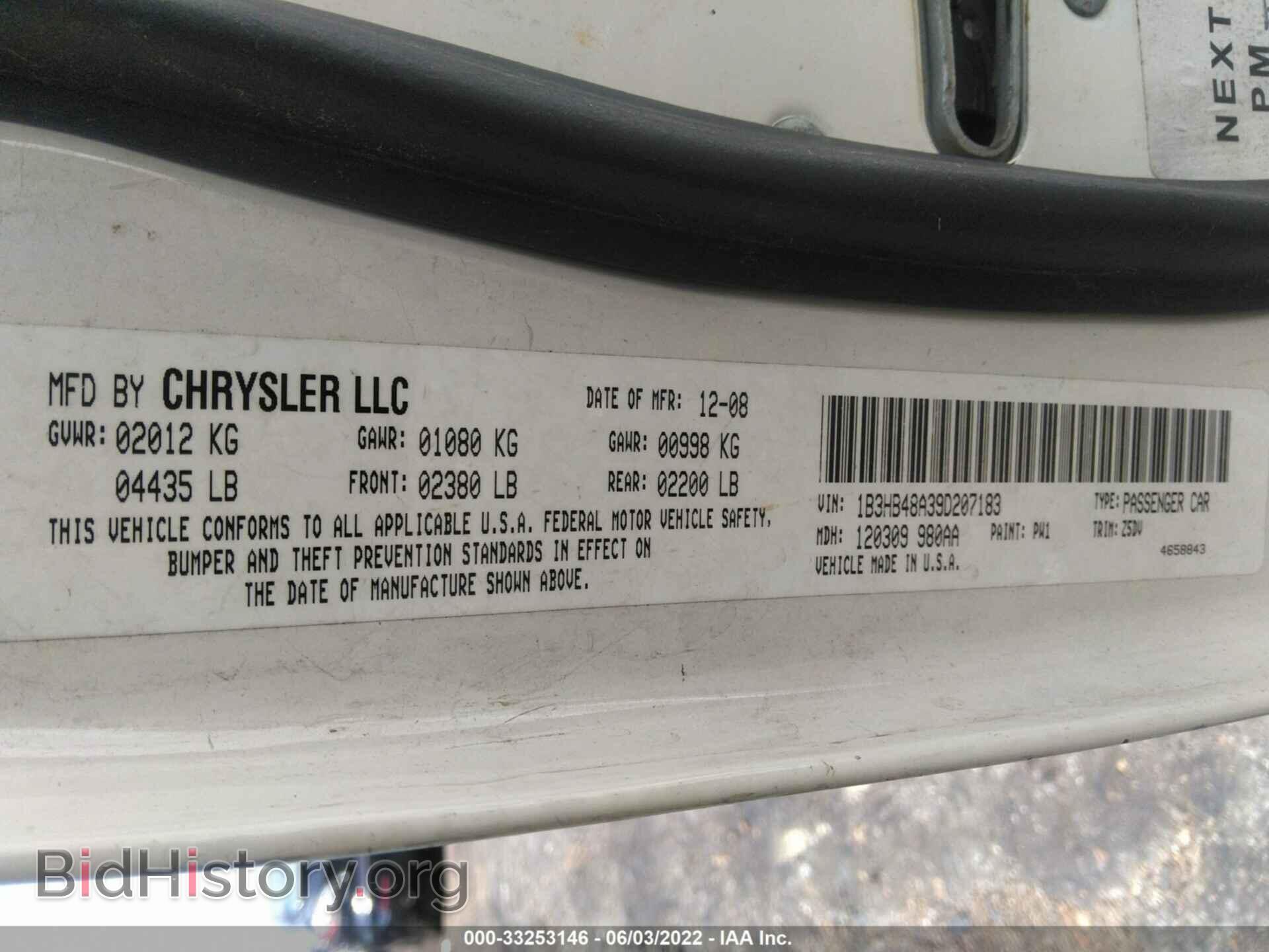 2009 DODGE CALIBER - VIN: 1B3HB48A39D207183 - Photo 9