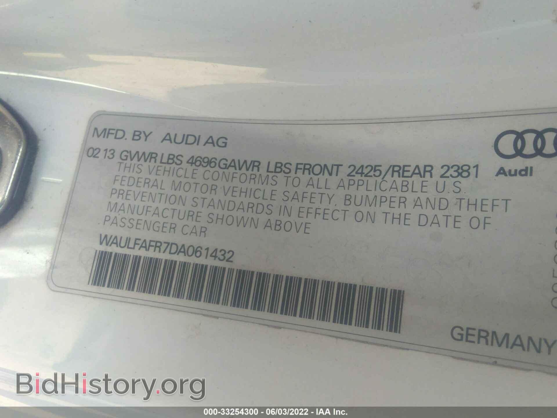 2013 AUDI A5 - VIN: WAULFAFR7DA061432 - Photo 9