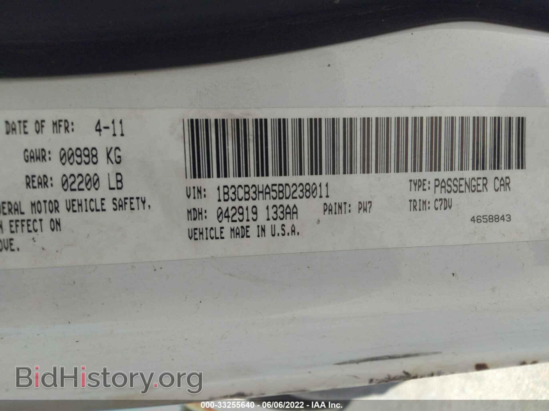 2011 DODGE CALIBER - VIN: 1B3CB3HA5BD238011 - Photo 9