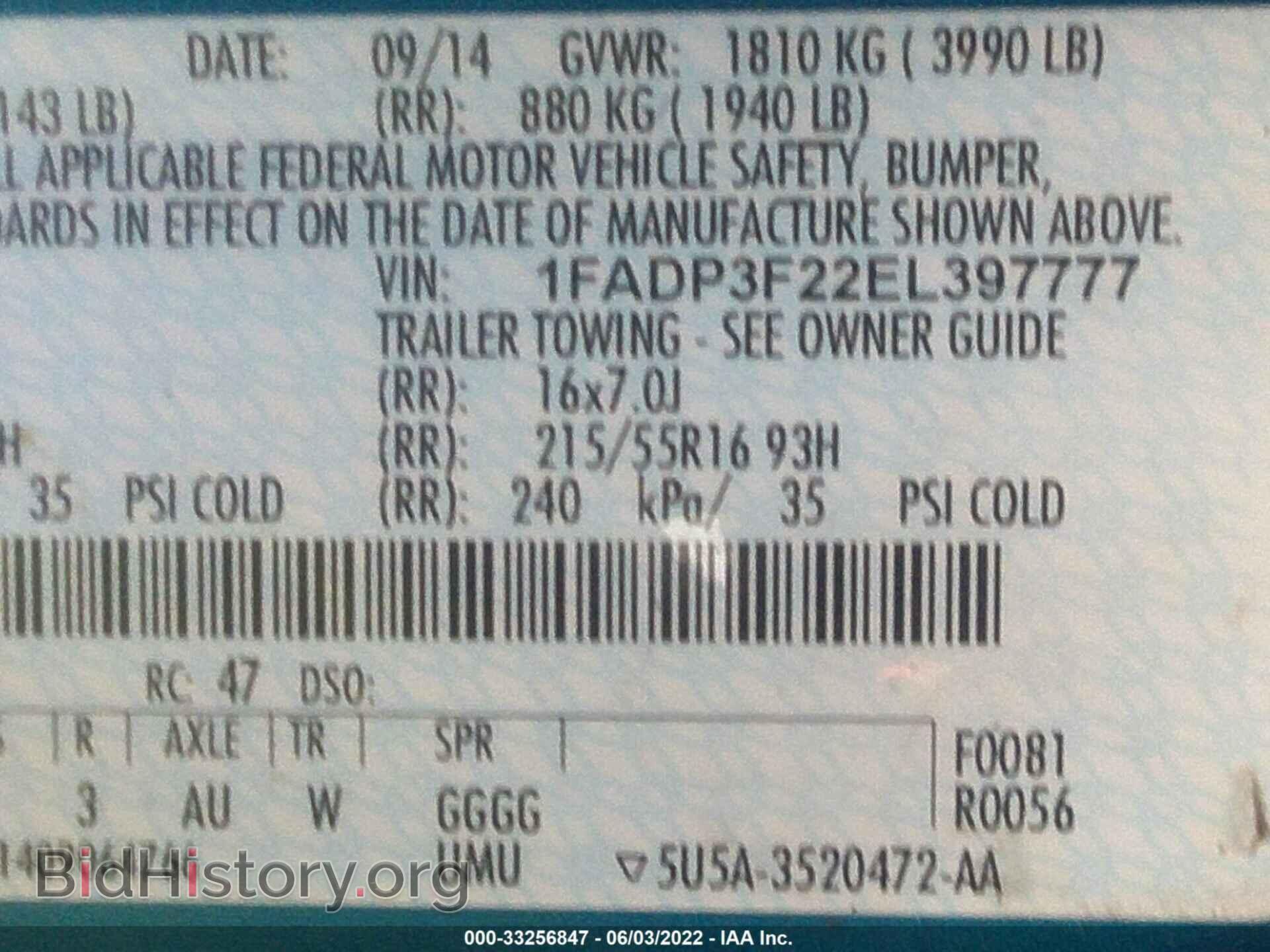 2014 FORD FOCUS - VIN: 1FADP3F22EL397777 - Photo 9