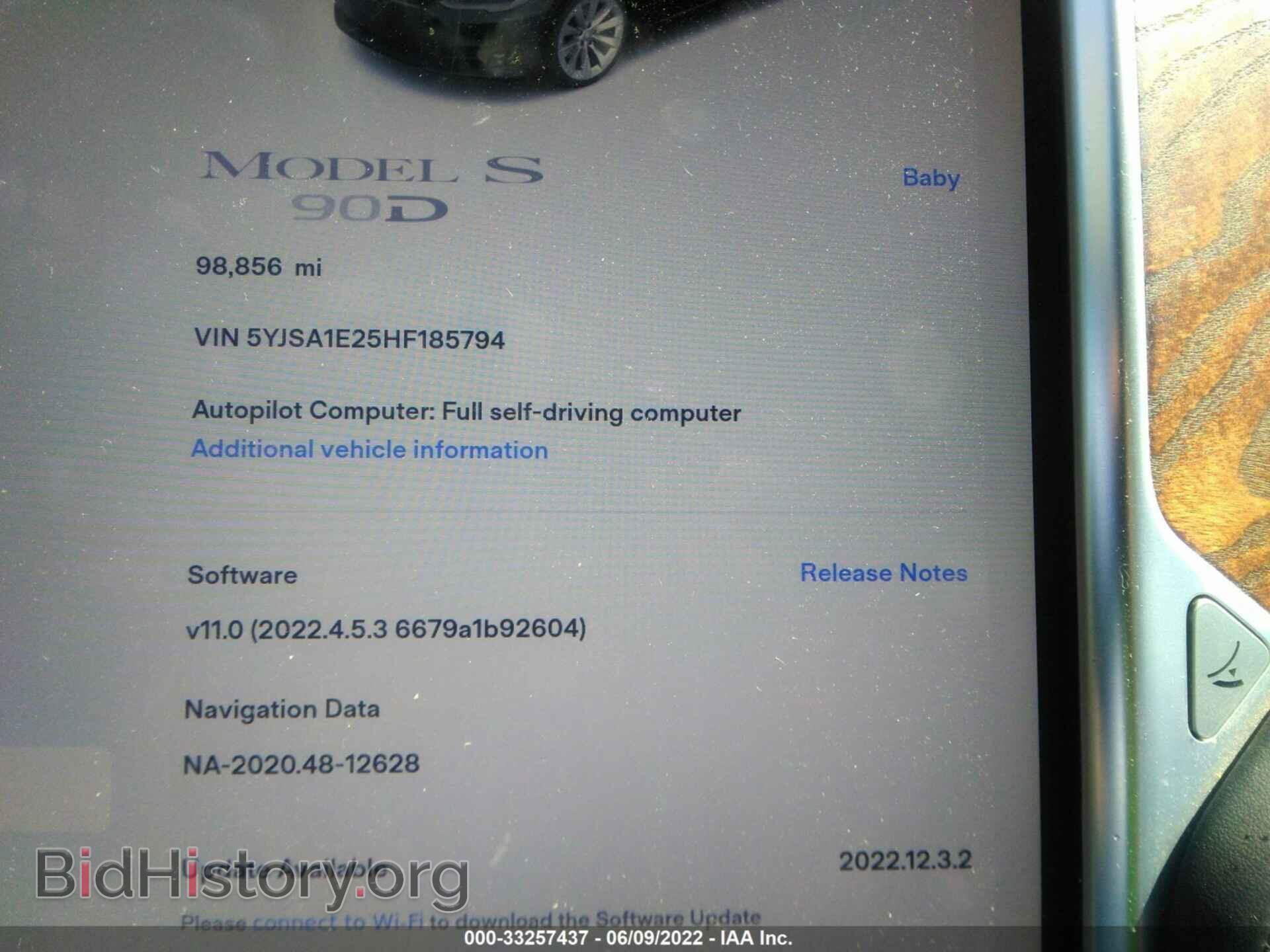 2017 TESLA MODEL S - VIN: 5YJSA1E25HF185794 - Фото 7