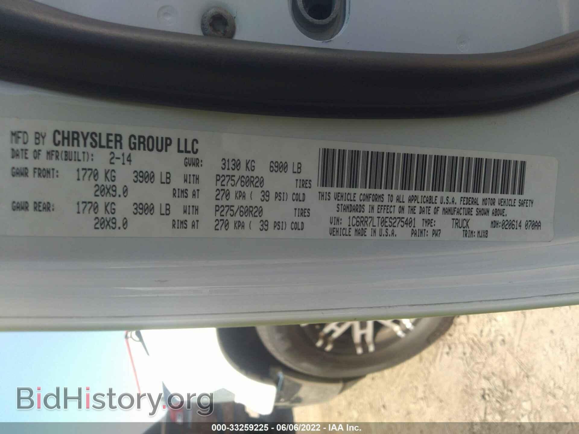 2014 RAM 1500 - VIN: 1C6RR7LT0ES275401 - Photo 9