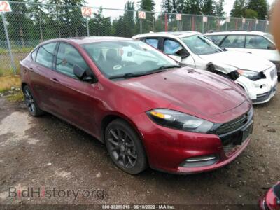 2015 Dodge DART SE, красный — VIN 1C3CDFAA7FD374803, IAAI