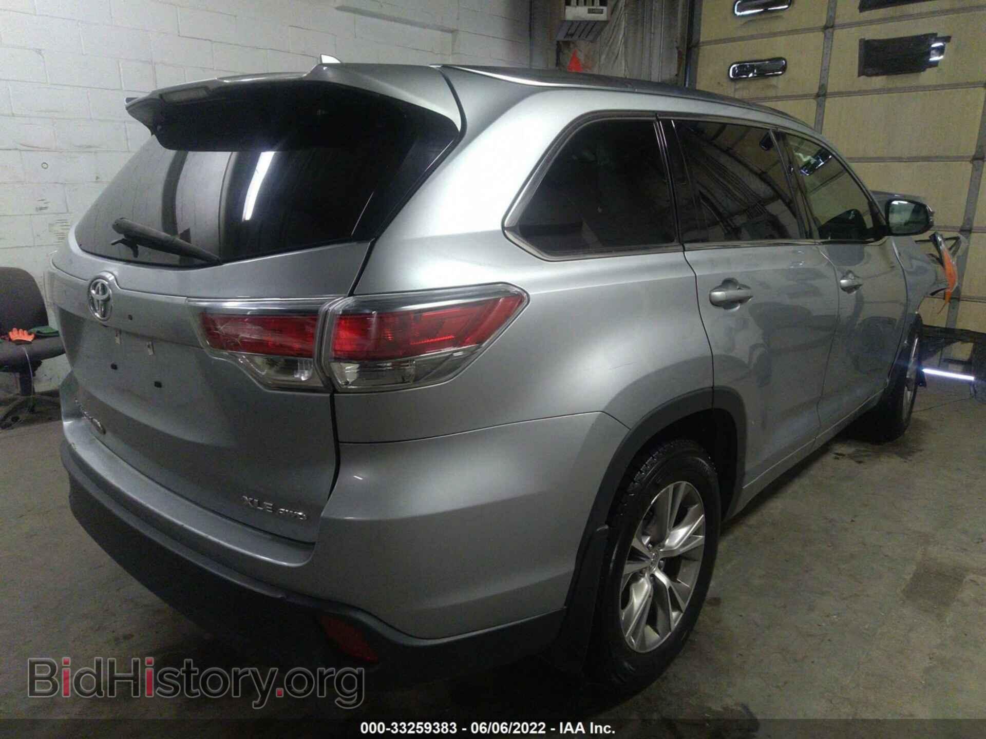 2015 TOYOTA HIGHLANDER - VIN: 5TDJKRFHXFS215522 - Фото 4