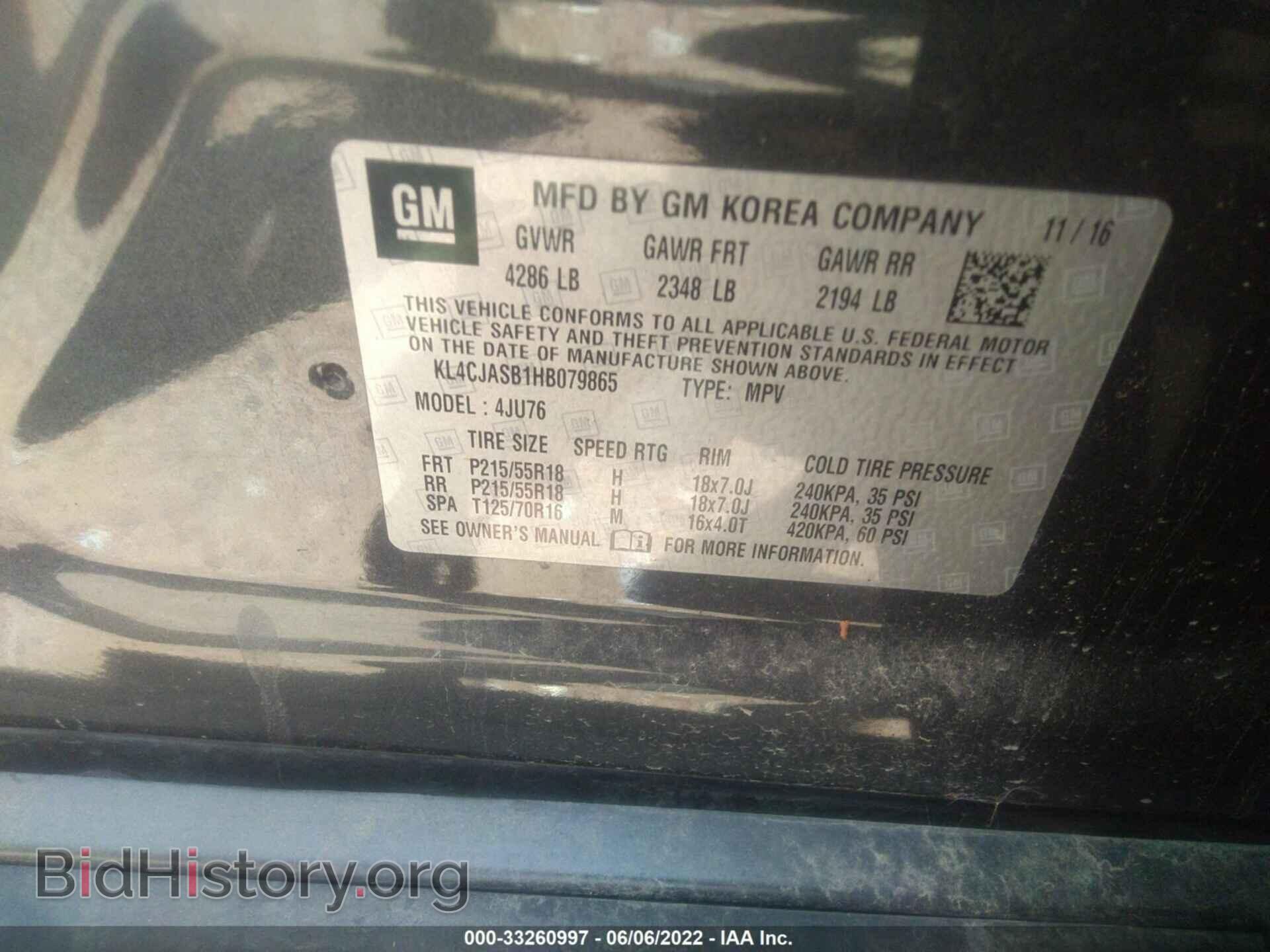 2017 BUICK ENCORE - VIN: KL4CJASB1HB079865 - Photo 9