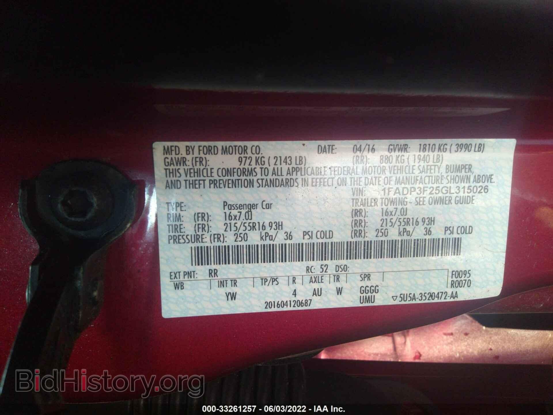 2016 FORD FOCUS - VIN: 1FADP3F25GL315026 - Фото 9
