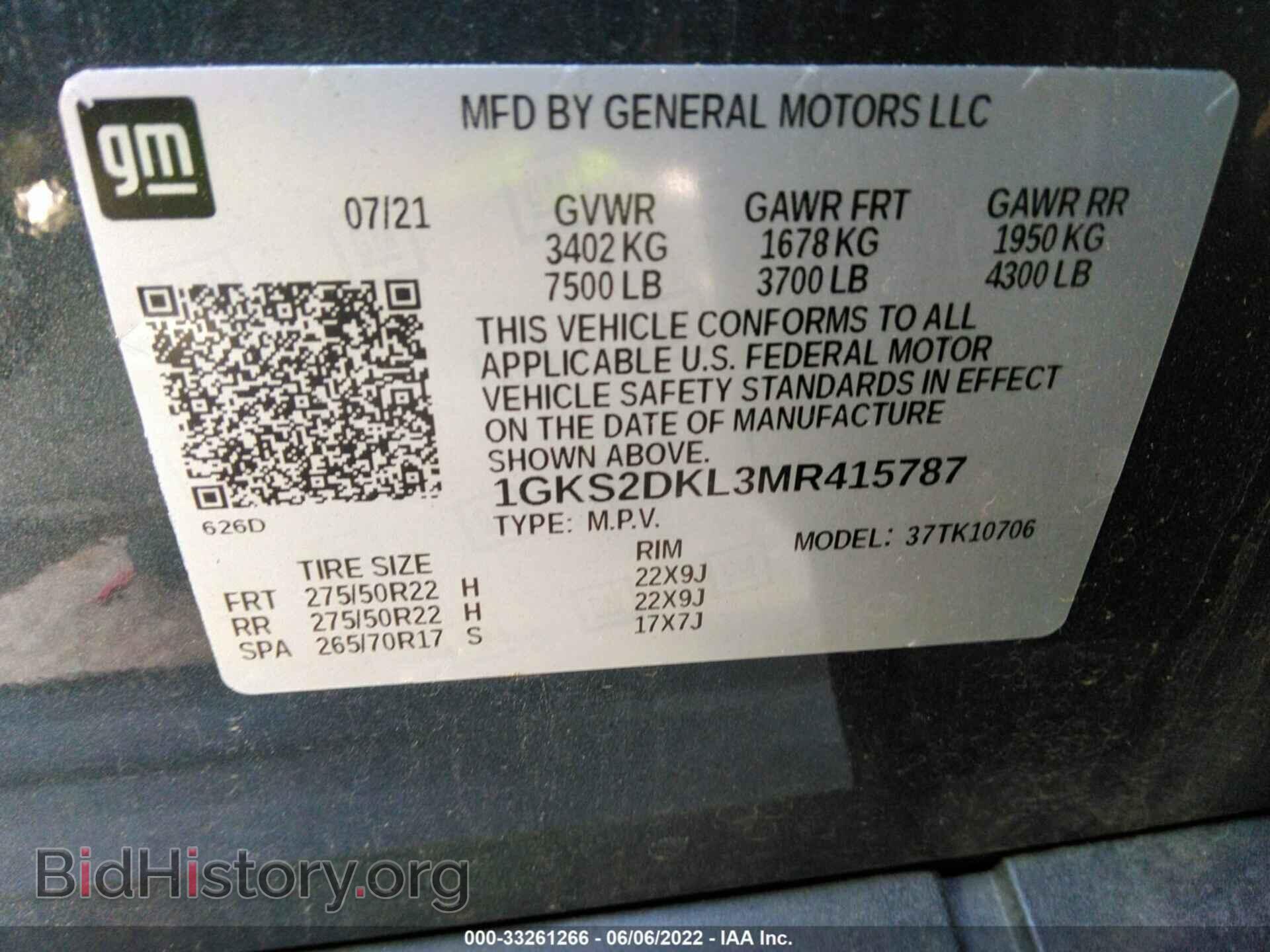 2021 GMC YUKON - VIN: 1GKS2DKL3MR415787 - Фото 9