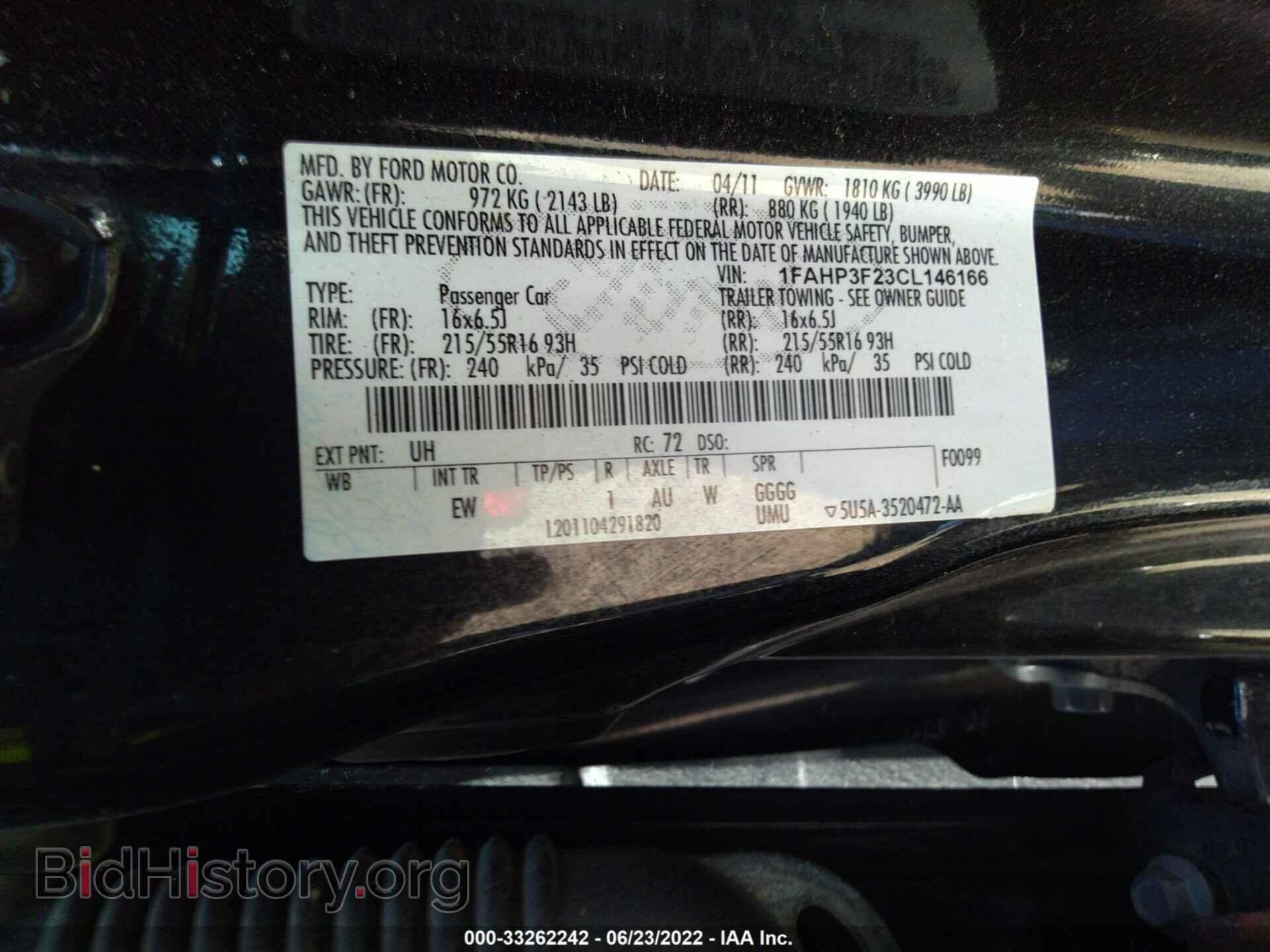 2012 FORD FOCUS - VIN: 1FAHP3F23CL146166 - Фото 9