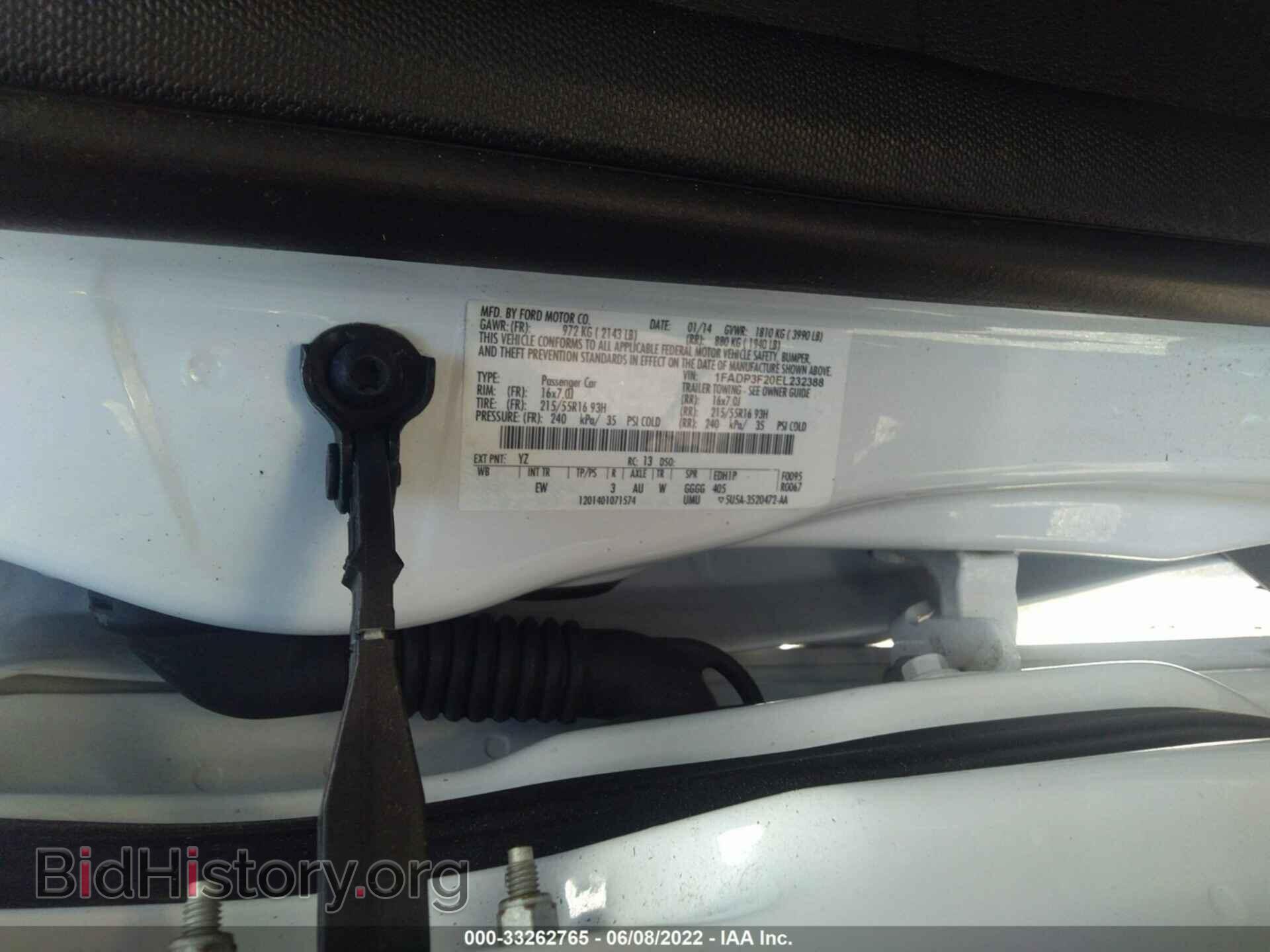 2014 FORD FOCUS - VIN: 1FADP3F20EL232388 - Фото 9
