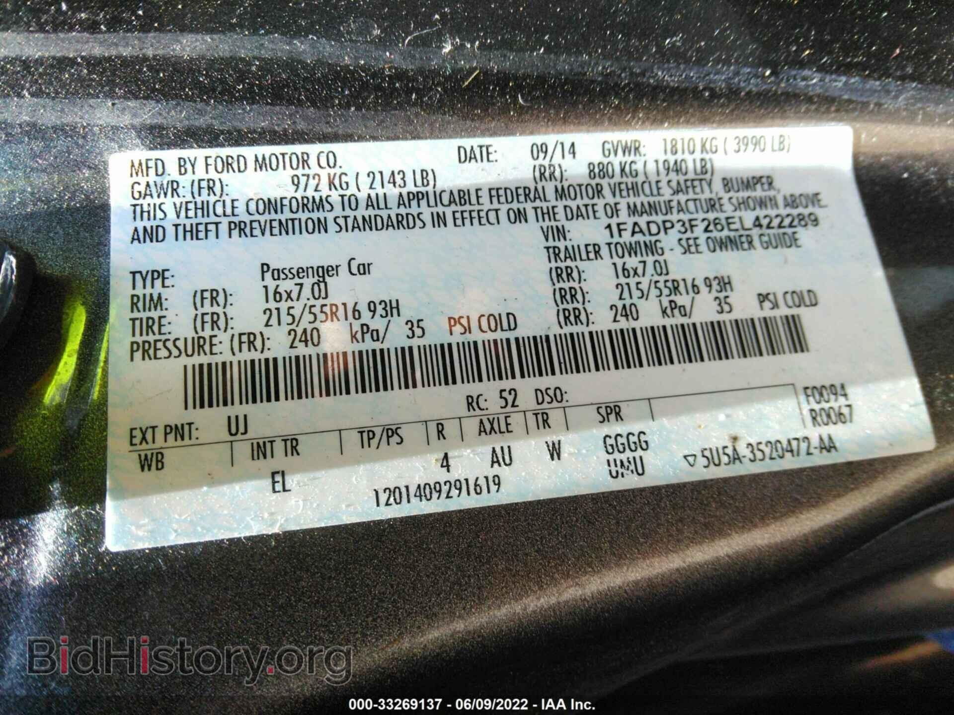 2014 FORD FOCUS - VIN: 1FADP3F26EL422289 - Photo 9