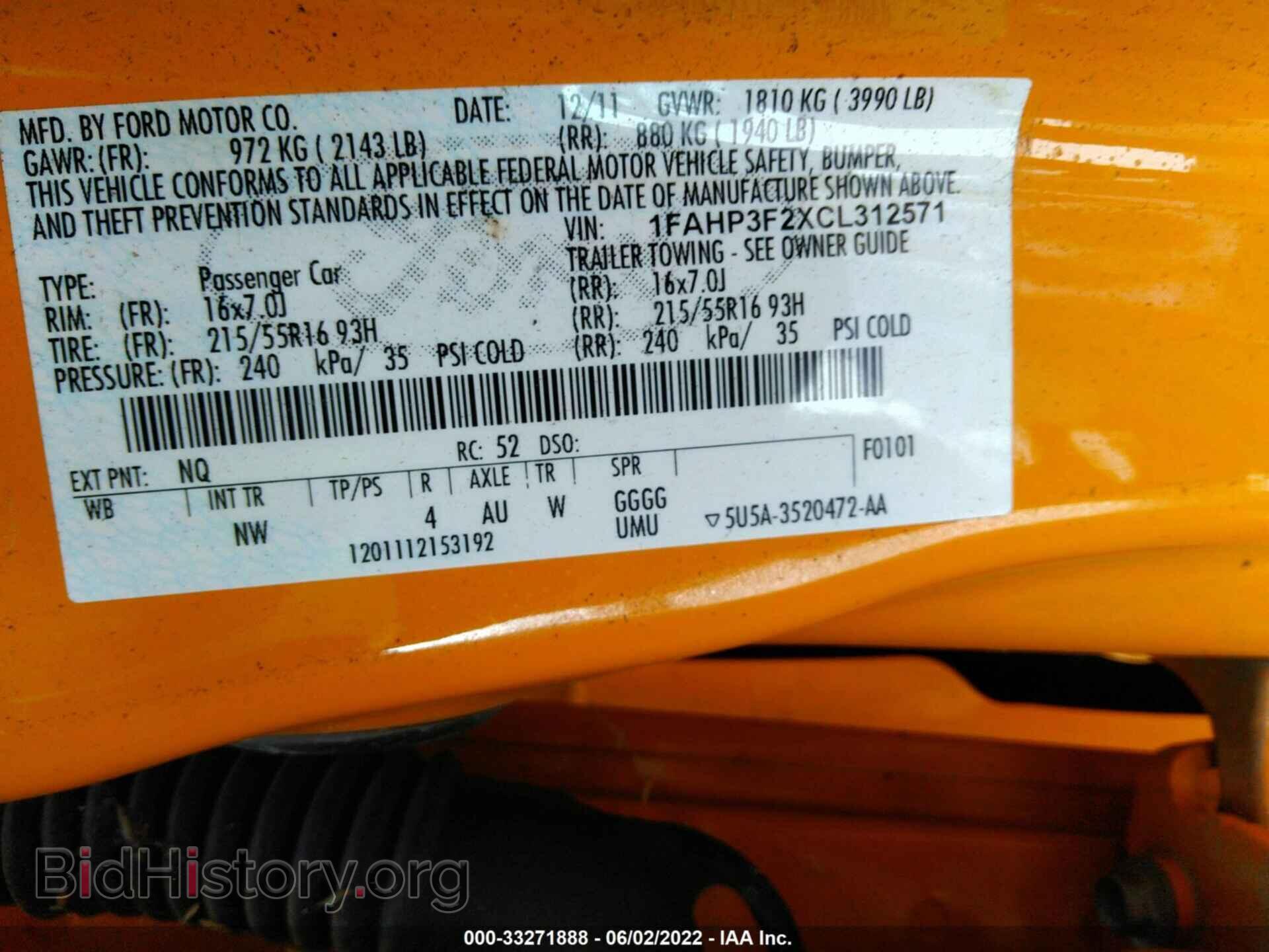 2012 FORD FOCUS - VIN: 1FAHP3F2XCL312571 - Photo 9
