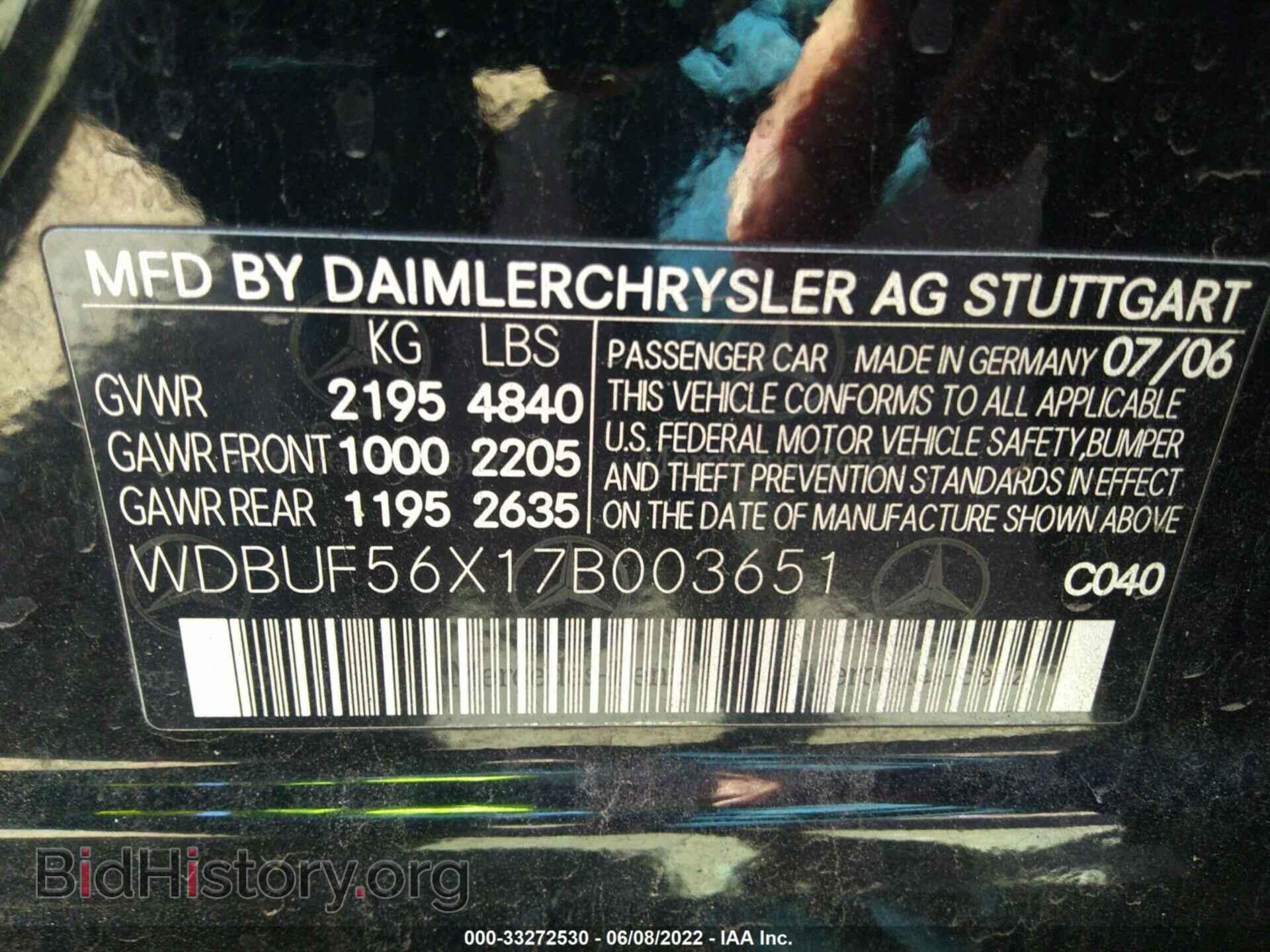 2007 MERCEDES-BENZ E-CLASS - VIN: WDBUF56X17B003651 - Фото 9