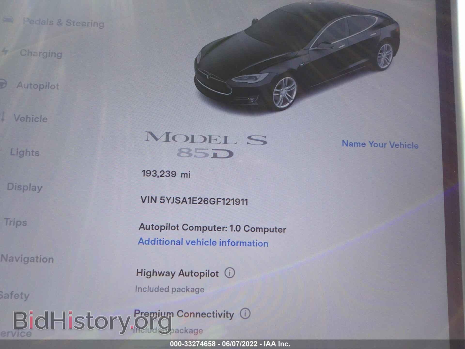 2016 TESLA MODEL S - VIN: 5YJSA1E26GF121911 - Photo 7