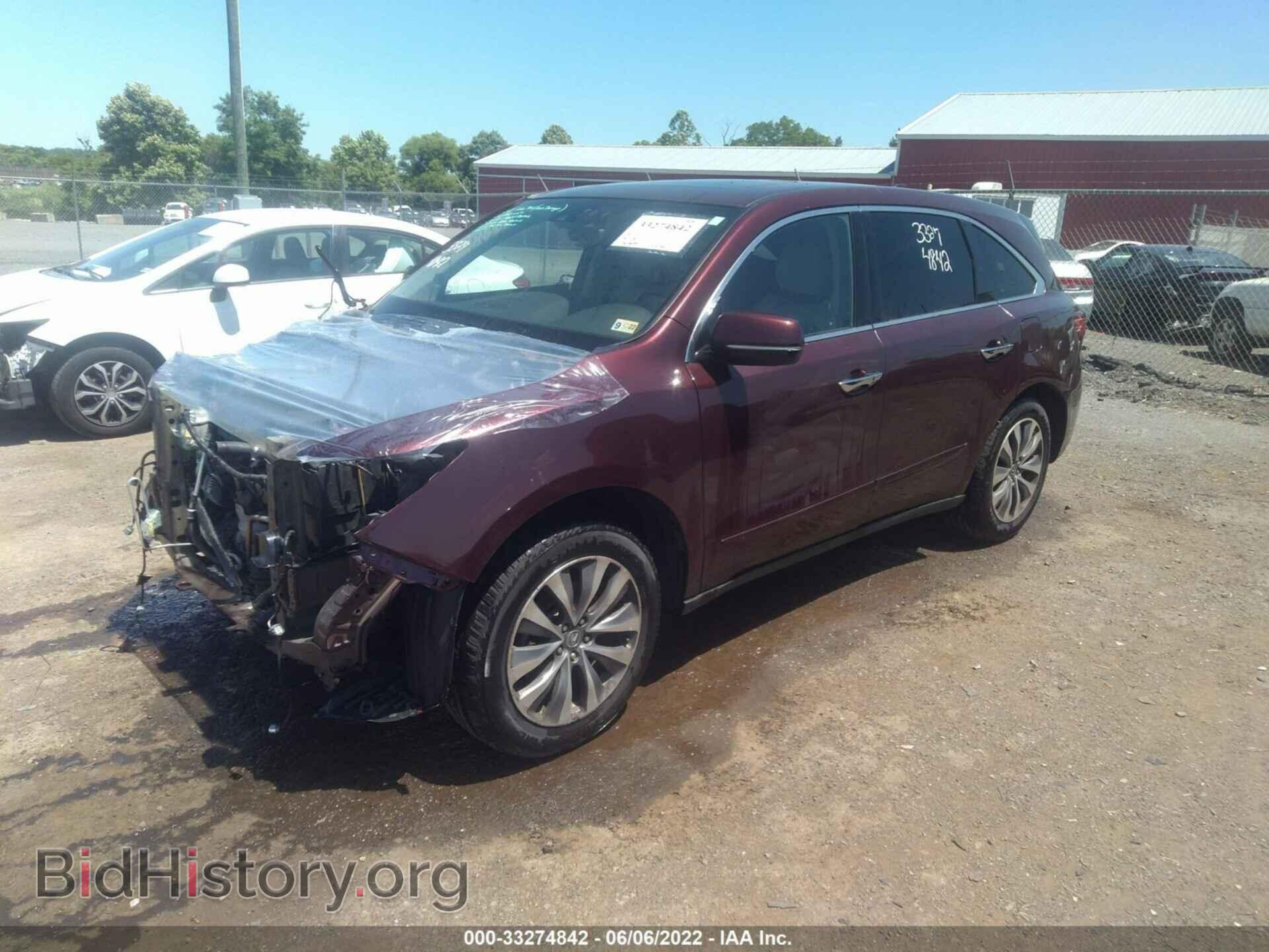 2014 ACURA MDX - VIN: 5FRYD3H46EB011284 - Photo 2