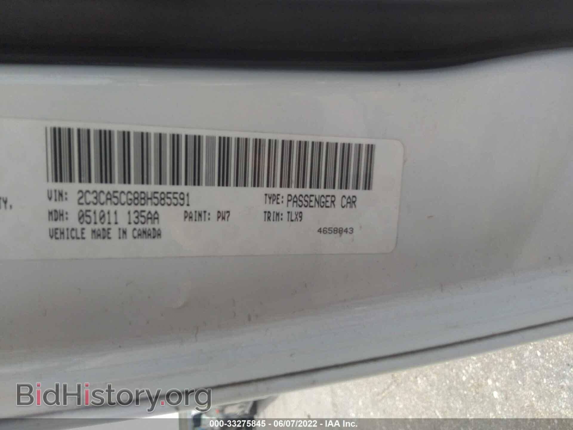 2011 CHRYSLER 300 - VIN: 2C3CA5CG8BH585591 - Фото 9
