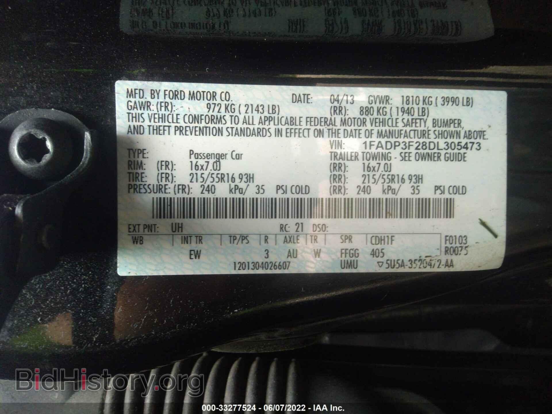 2013 FORD FOCUS - VIN: 1FADP3F28DL305473 - Фото 9