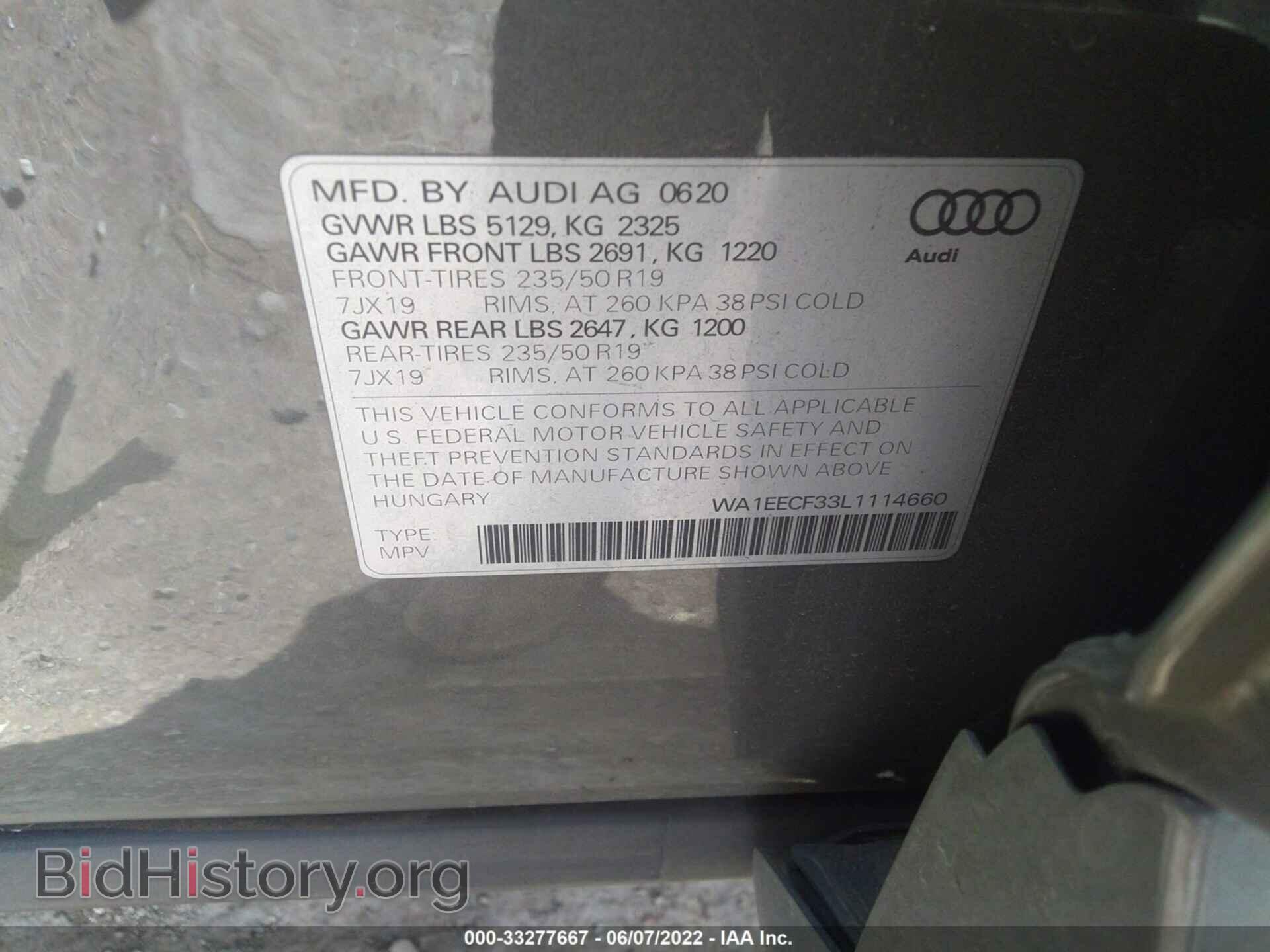 2020 AUDI Q3 - VIN: WA1EECF33L1114660 - Фото 9