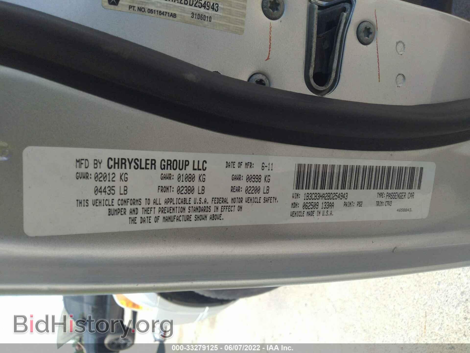 2011 DODGE CALIBER - VIN: 1B3CB3HA2BD254943 - Photo 9