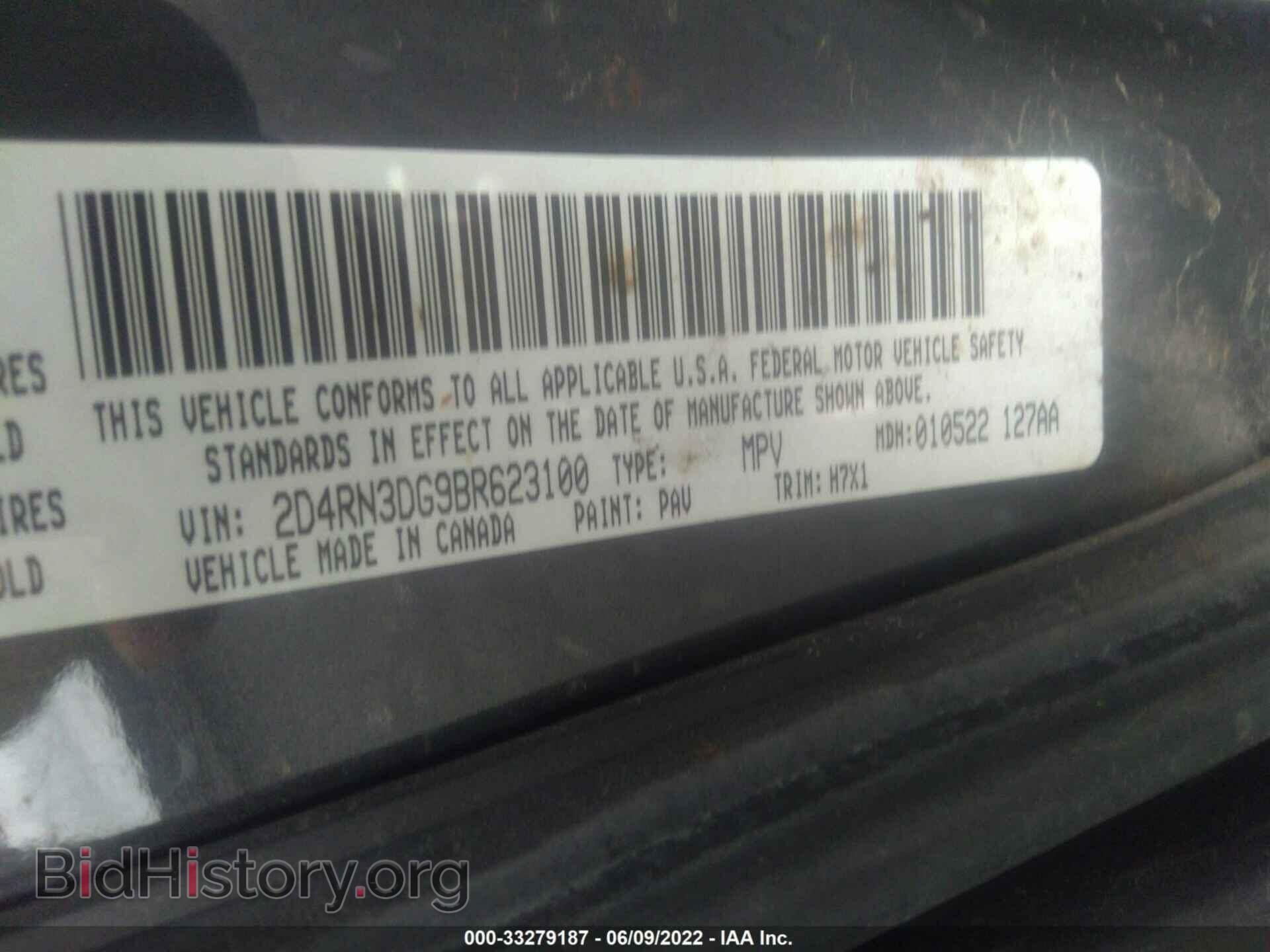 2011 DODGE GRAND CARAVAN - VIN: 2D4RN3DG9BR623100 - Фото 9