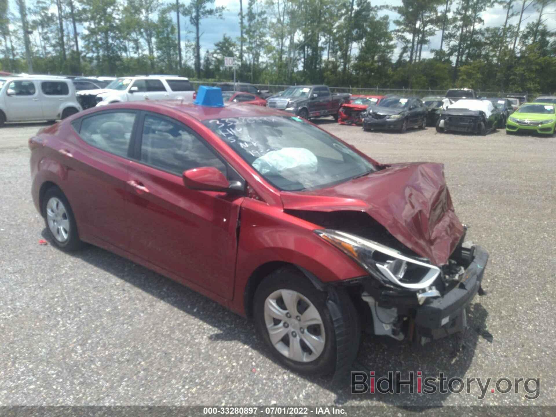 Photo 5NPDH4AE5GH771935 - HYUNDAI ELANTRA 2016