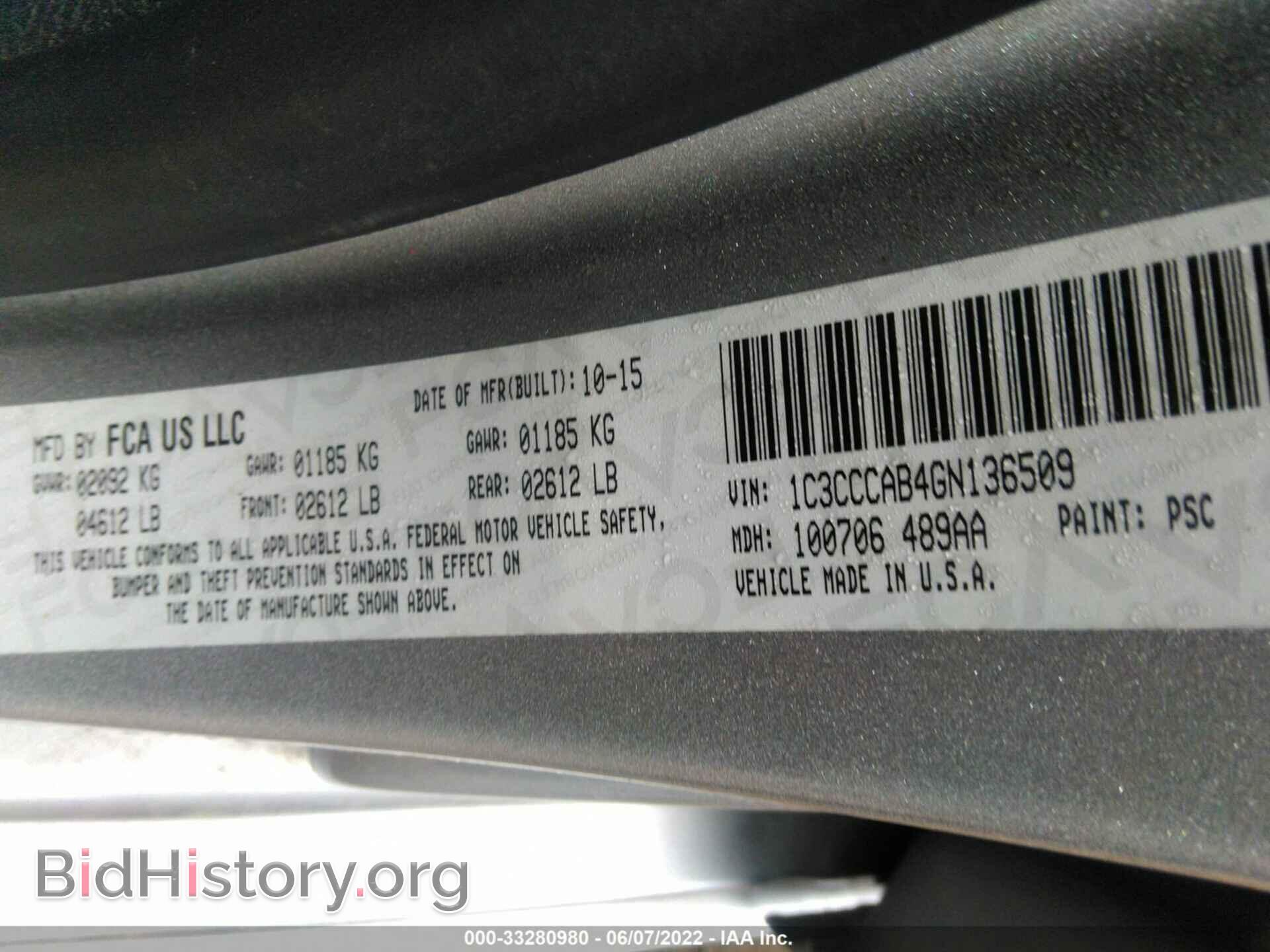 2016 CHRYSLER 200 - VIN: 1C3CCCAB4GN136509 - Фото 9